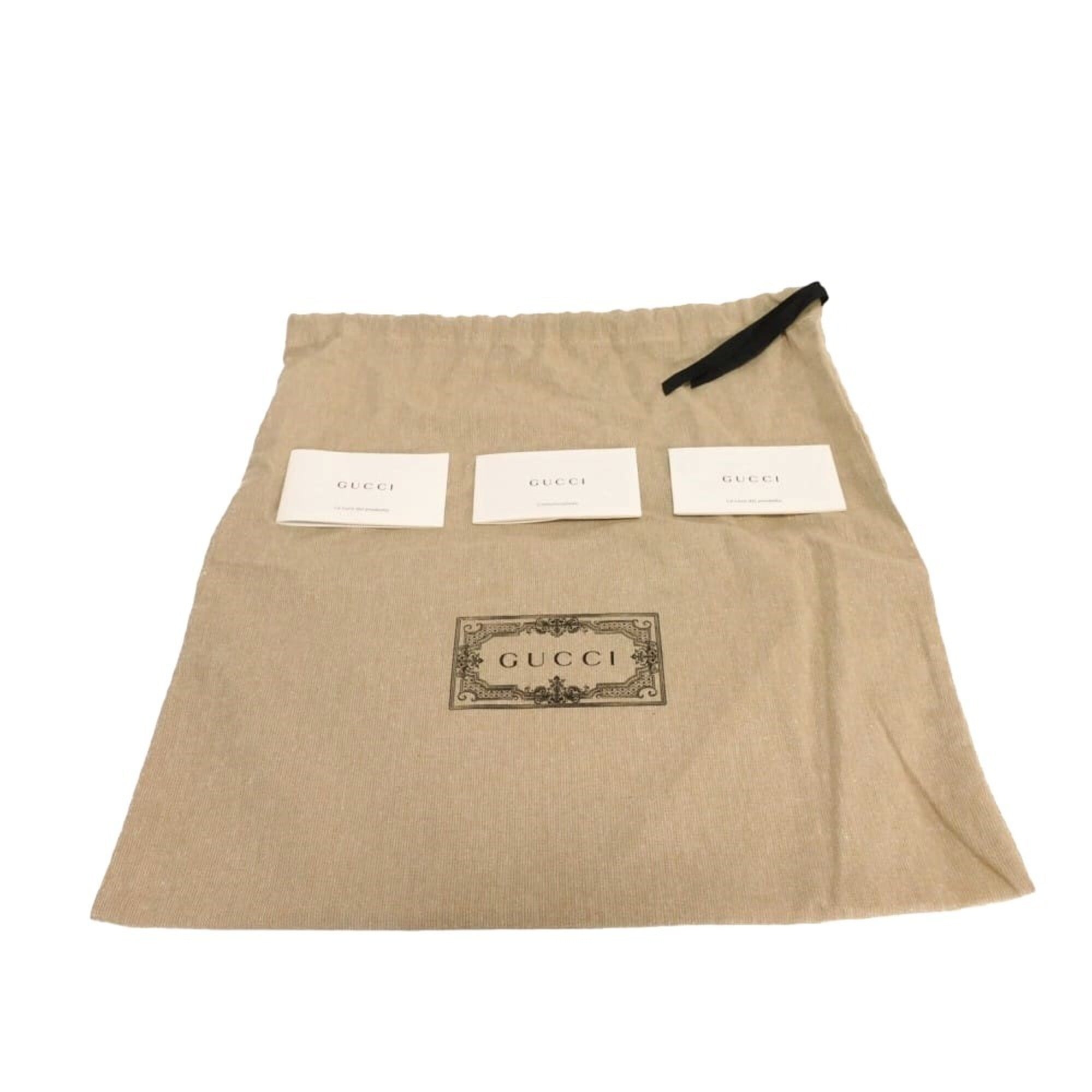 Gucci Beige Linen Clutch Bag Pouch (Pre-Owned)