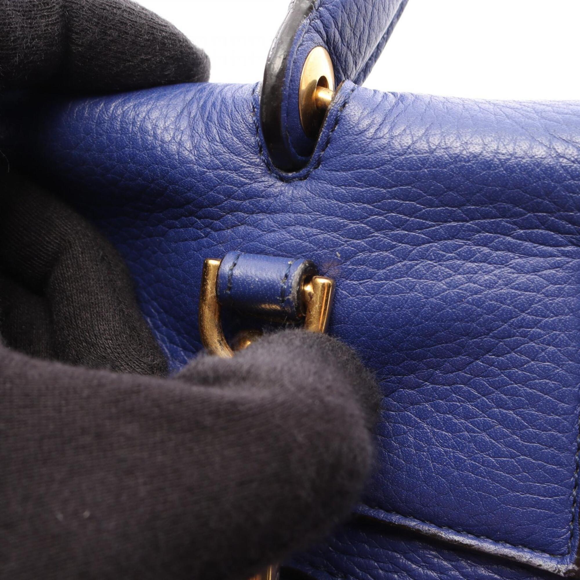 Celine Blue Leather Handbag (Pre-Owned)
