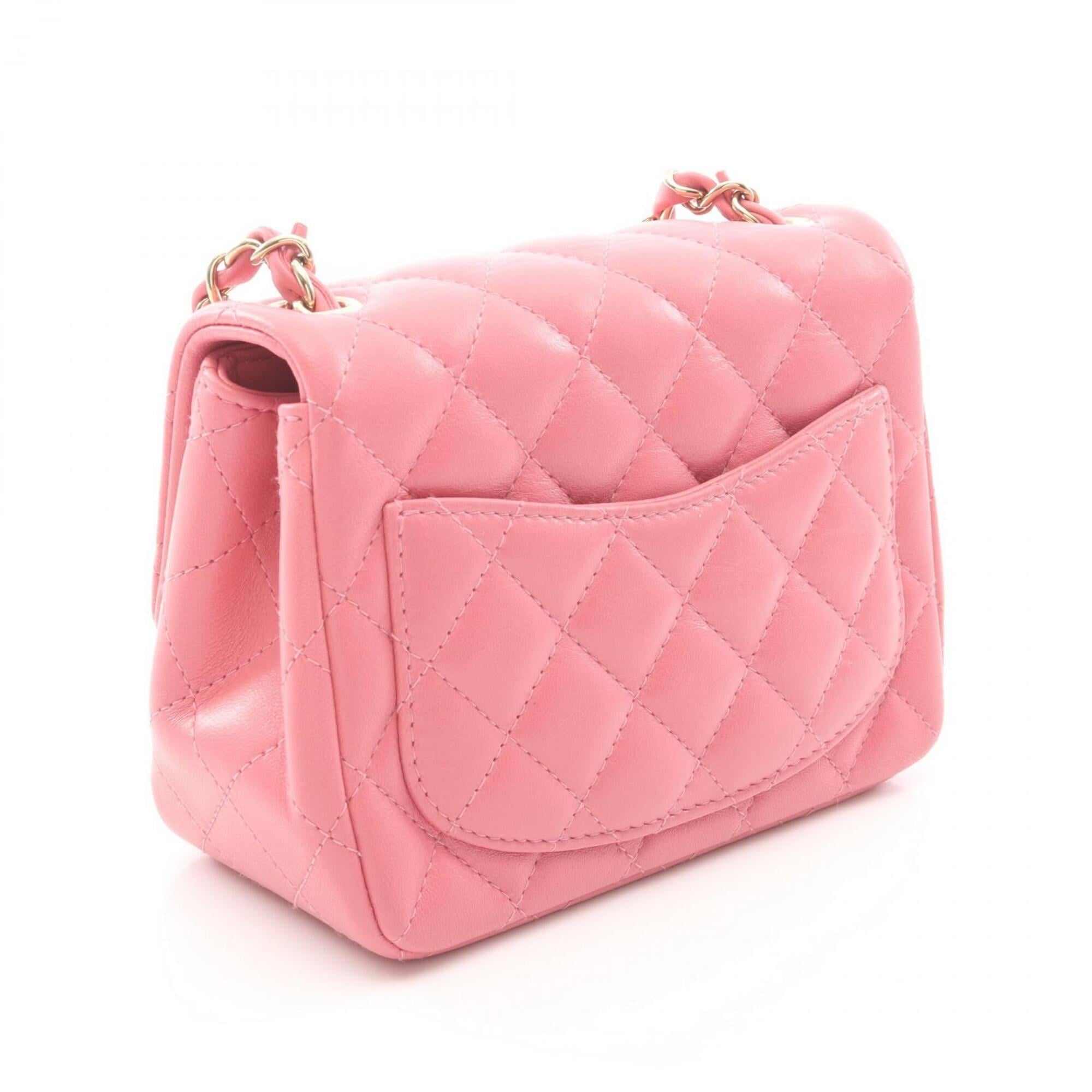 Chanel Pink Leather Handbag Shoulder Bag (Pre-Owned)