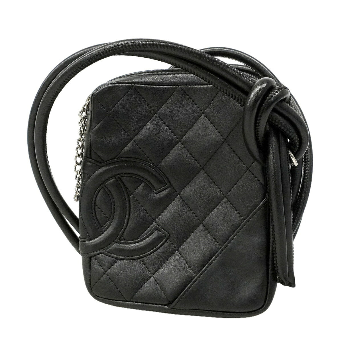 Chanel Black Leather Shoulder Bag (Pre-Owned)
