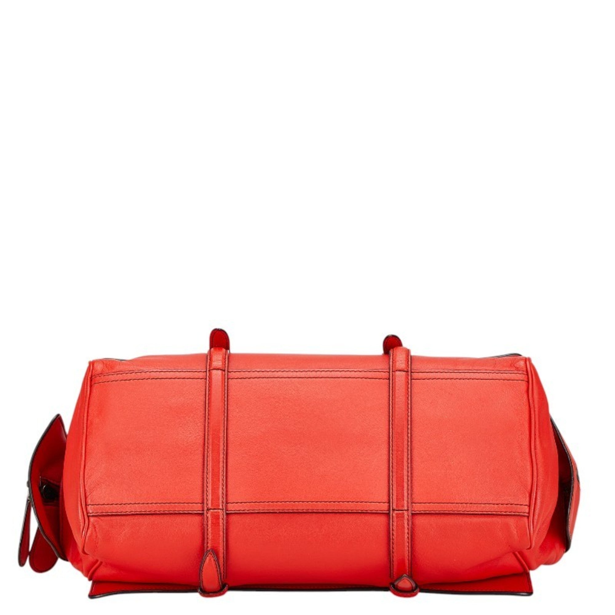 Bottega Veneta Red Color Leather Handbag (Pre-Owned)