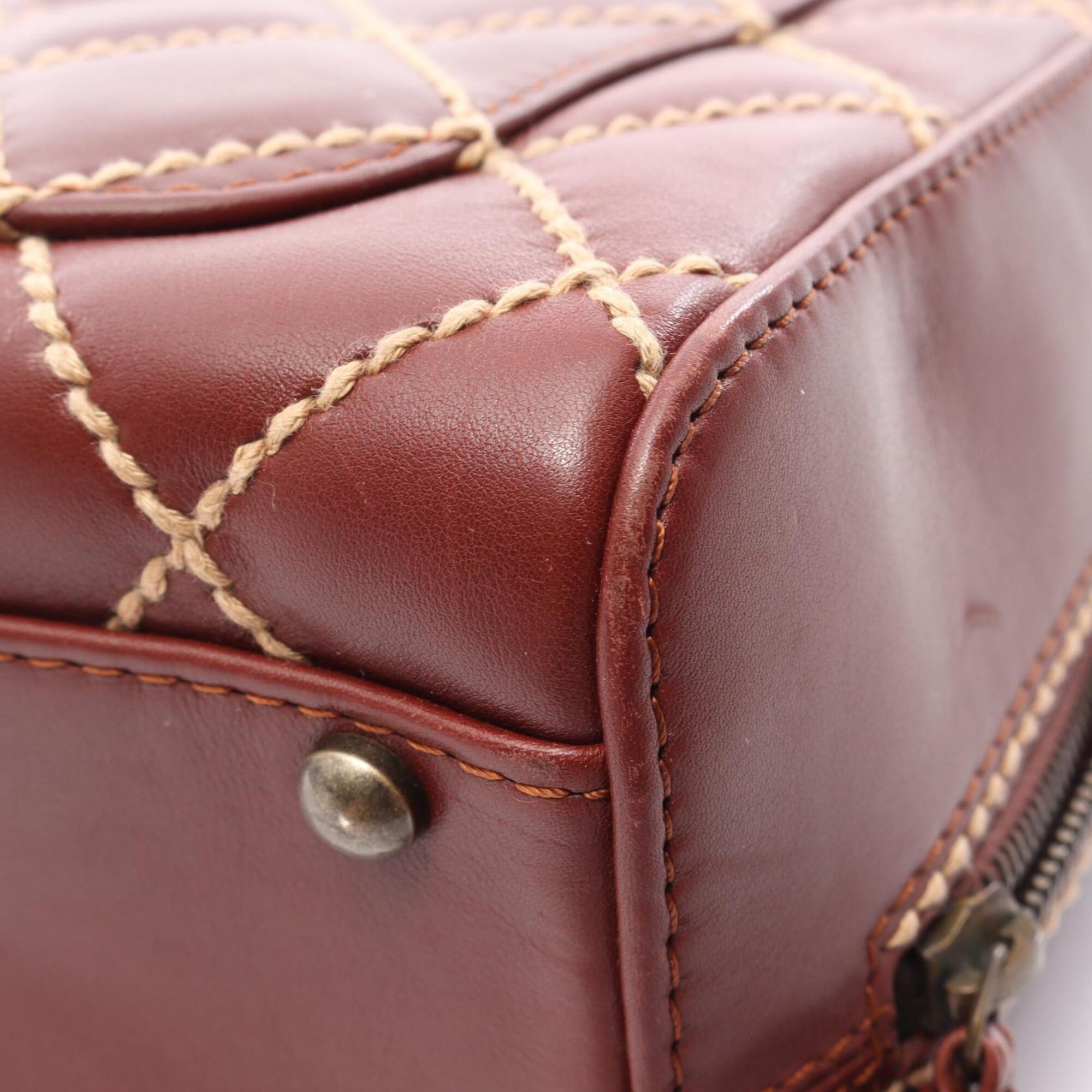 Chanel Brown Leather Handbag (Pre-Owned)