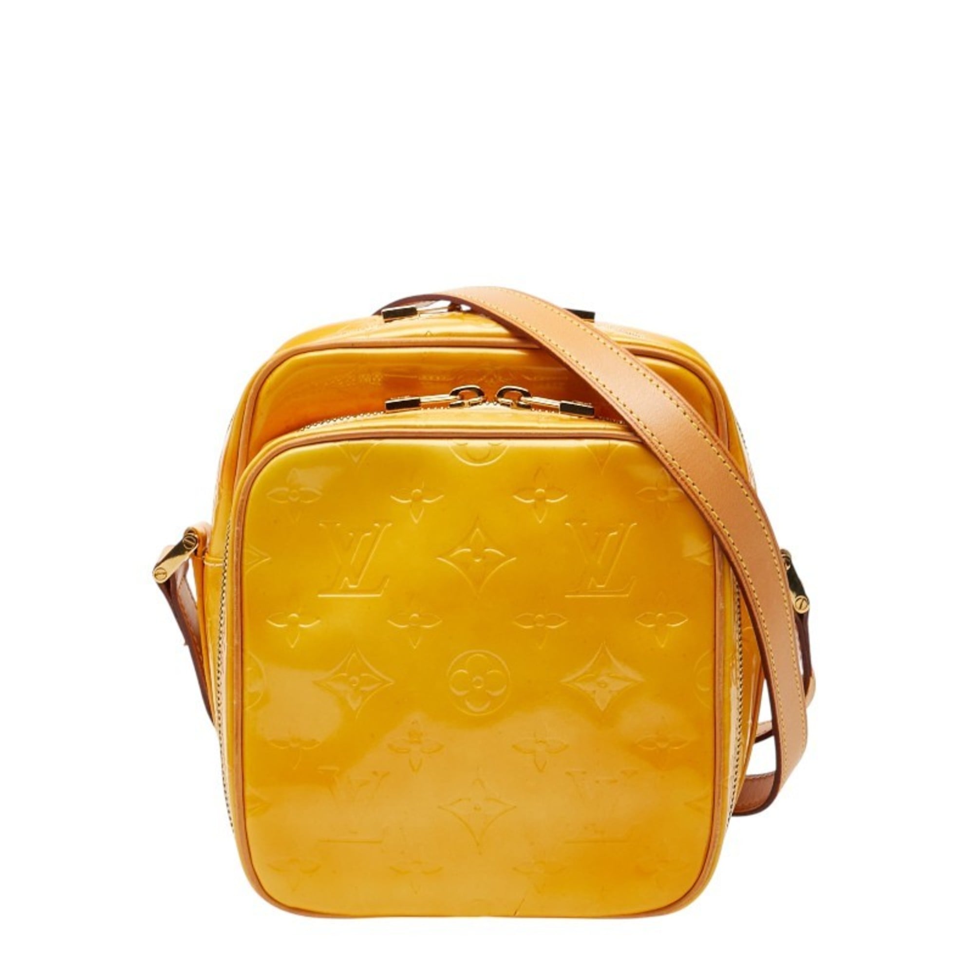 Louis Vuitton Yellow Patent Leather Shoulder Bag (Pre-Owned)