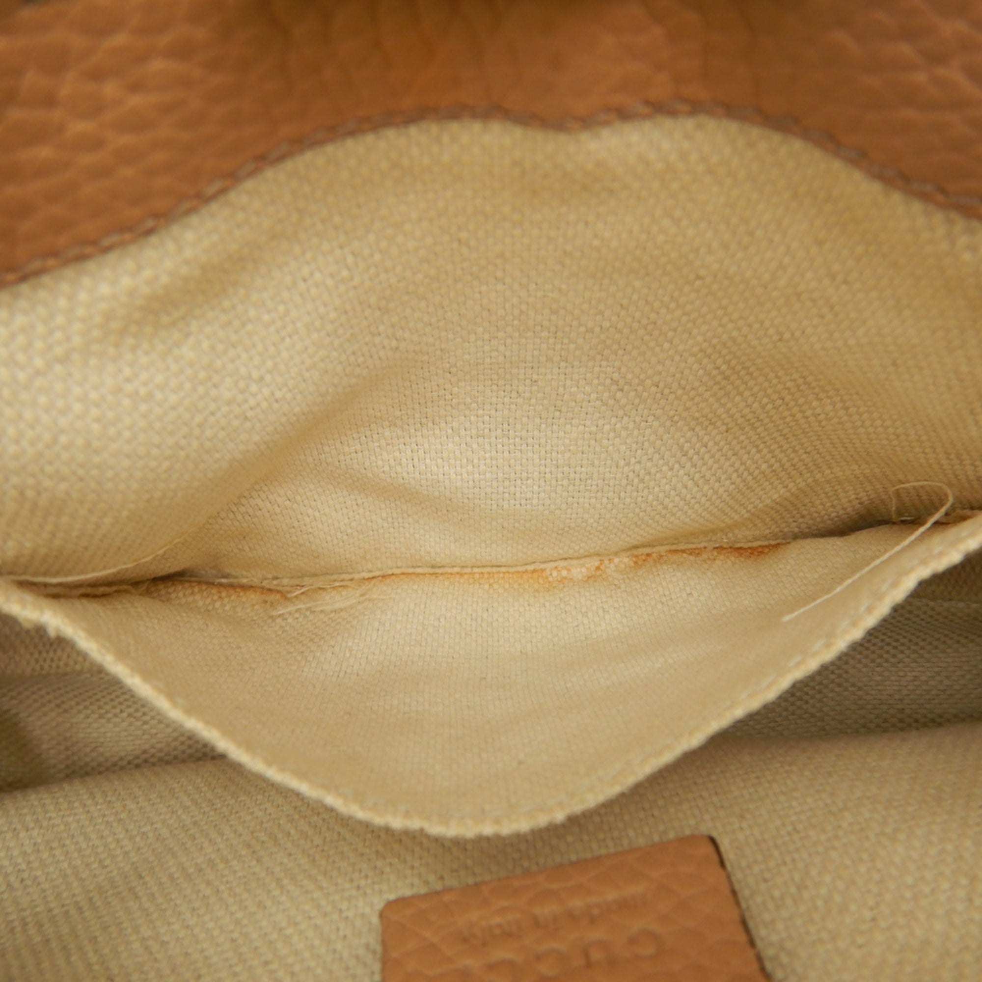 Gucci Pink Beige Leather Shoulder Bag (Pre-Owned)