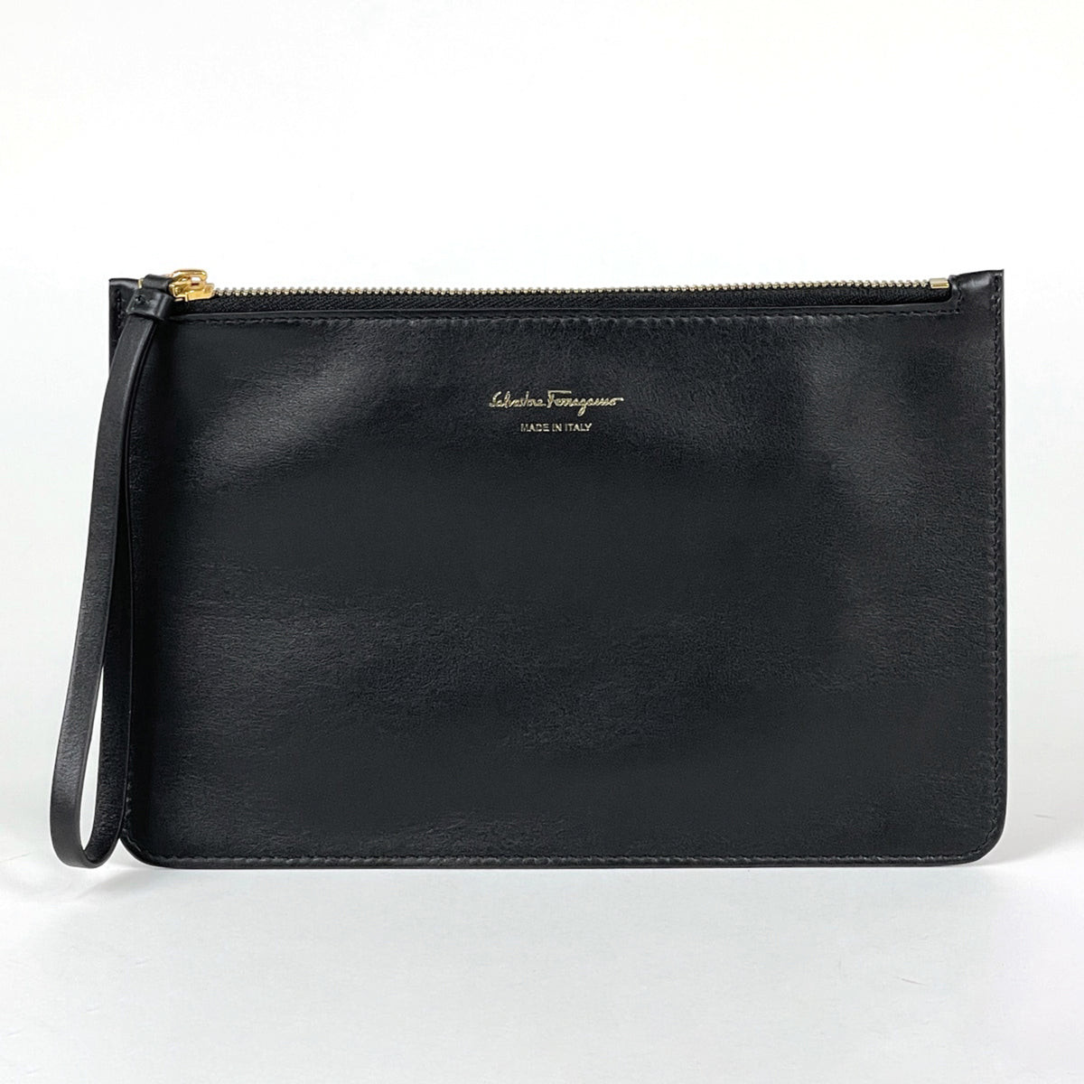 Salvatore Ferragamo Black Canvas Leather Handbag (Pre-Owned)
