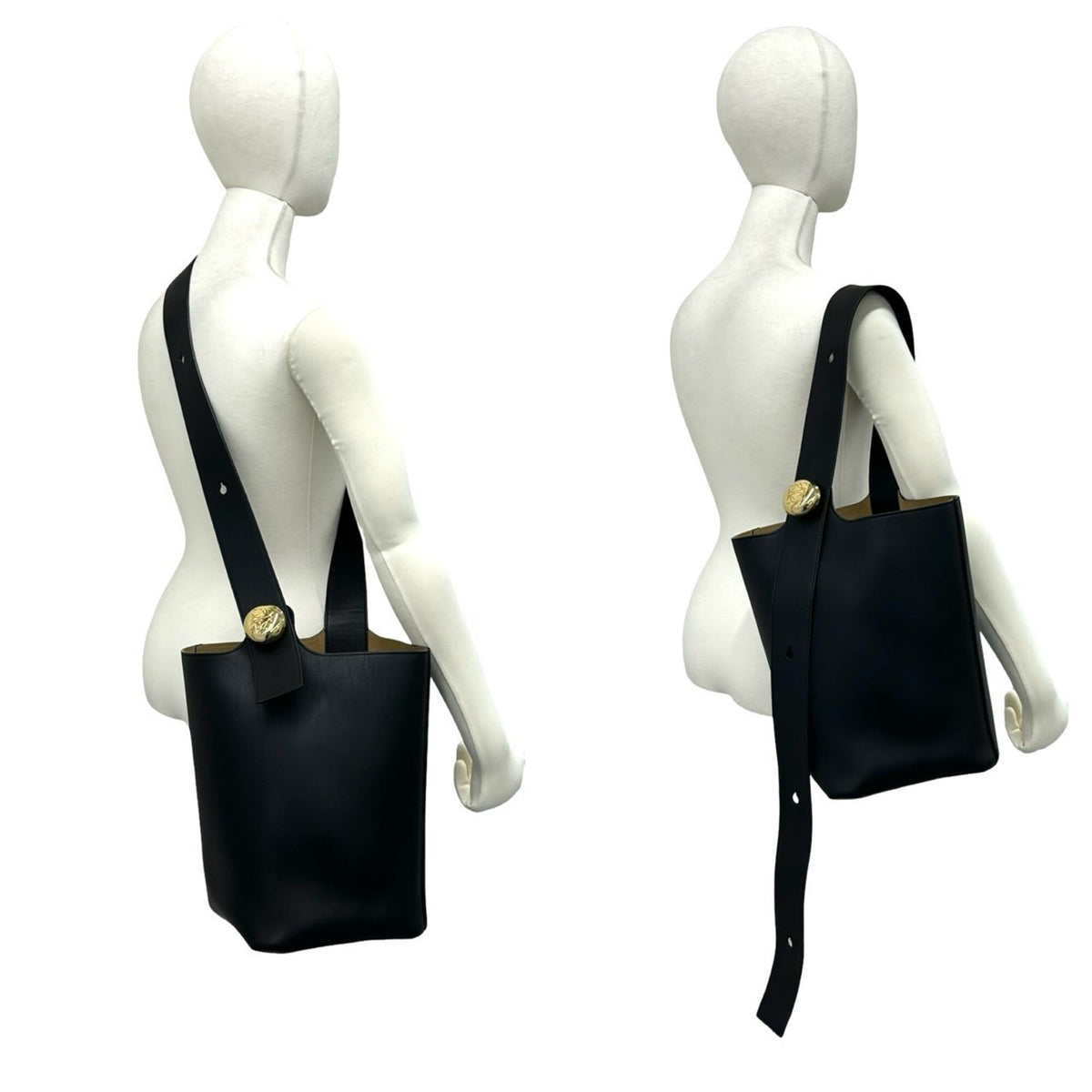 Loewe Black Leather Shoulder Bag Tote Bag (Pre-Owned)