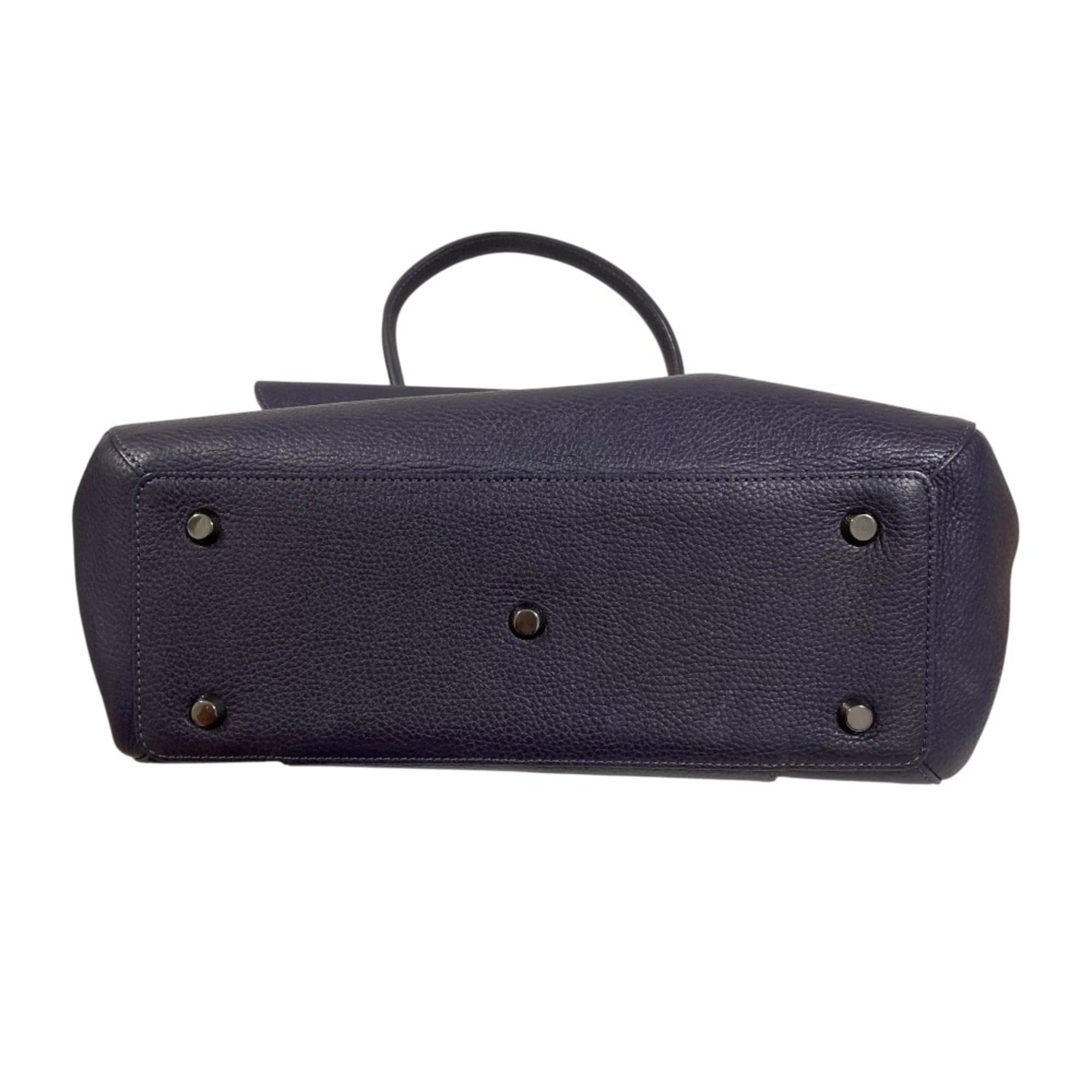 Longchamp Purple Handbag Tote Bag (Pre-Owned)