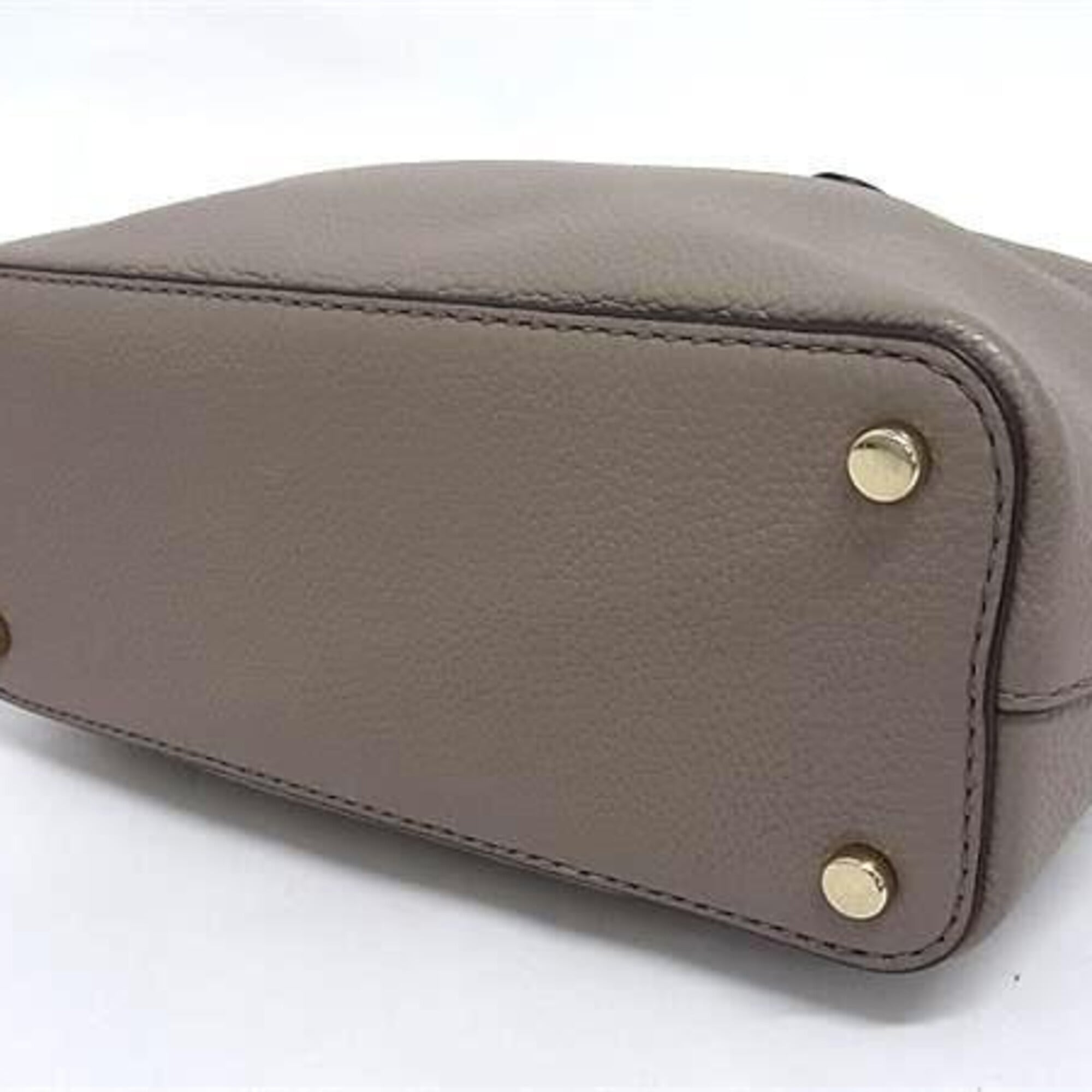 Kate Spade Grayish Leather Handbag Shoulder Bag (Pre-Owned)
