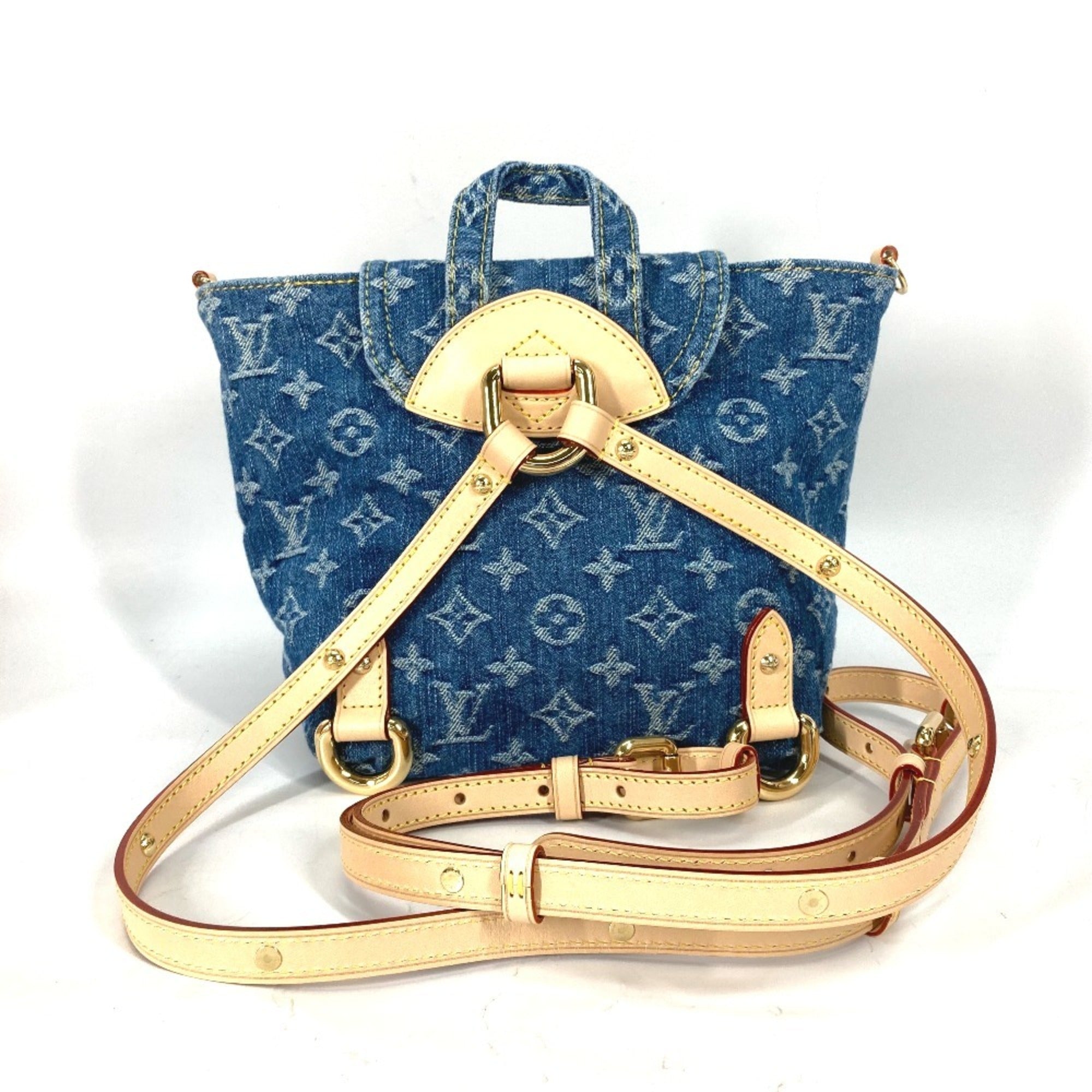 Louis Vuitton Blue Monogram Denim Backpack (Pre-Owned)