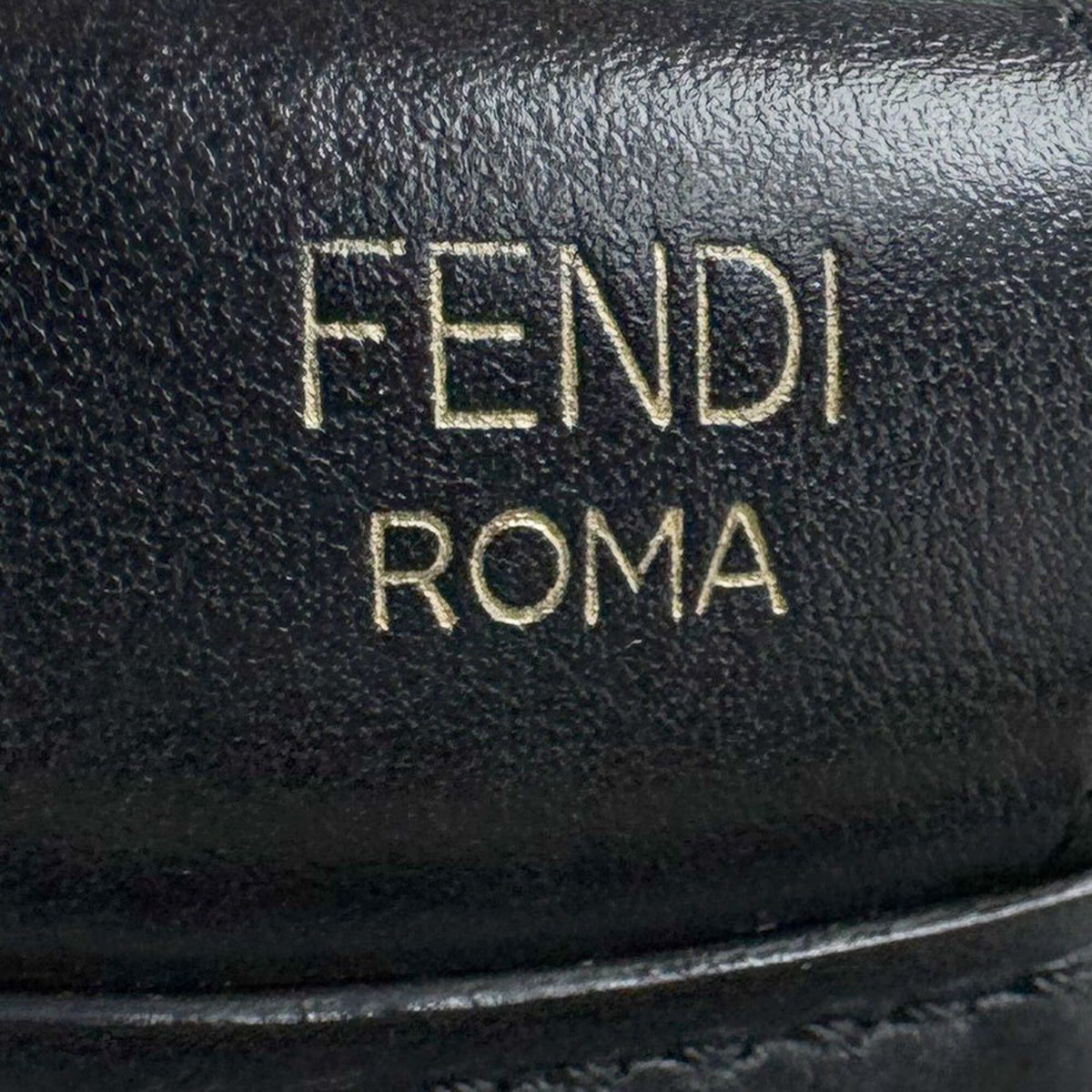 Fendi Black Clear Vinyl Leather Handbag Shoulder Bag (Pre-Owned)