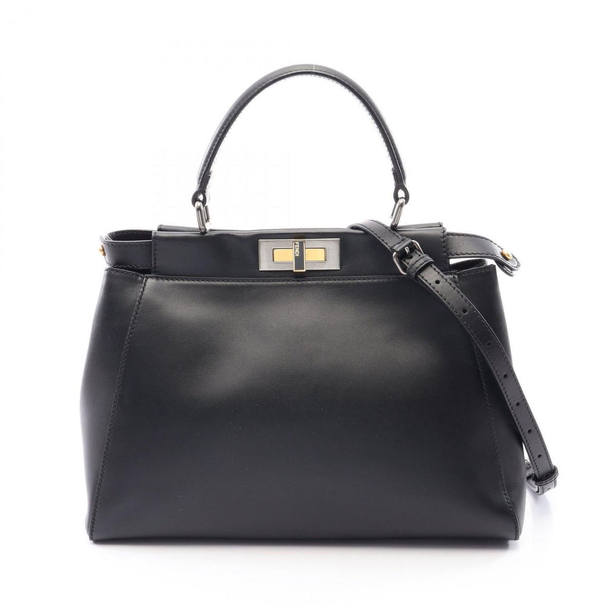 Fendi Black Leather Handbag (Pre-Owned)