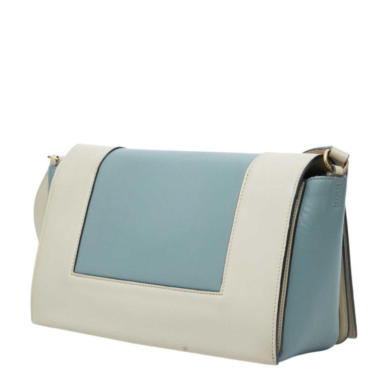 Celine Blue Grayish Leather Shoulder Bag (Pre-Owned)