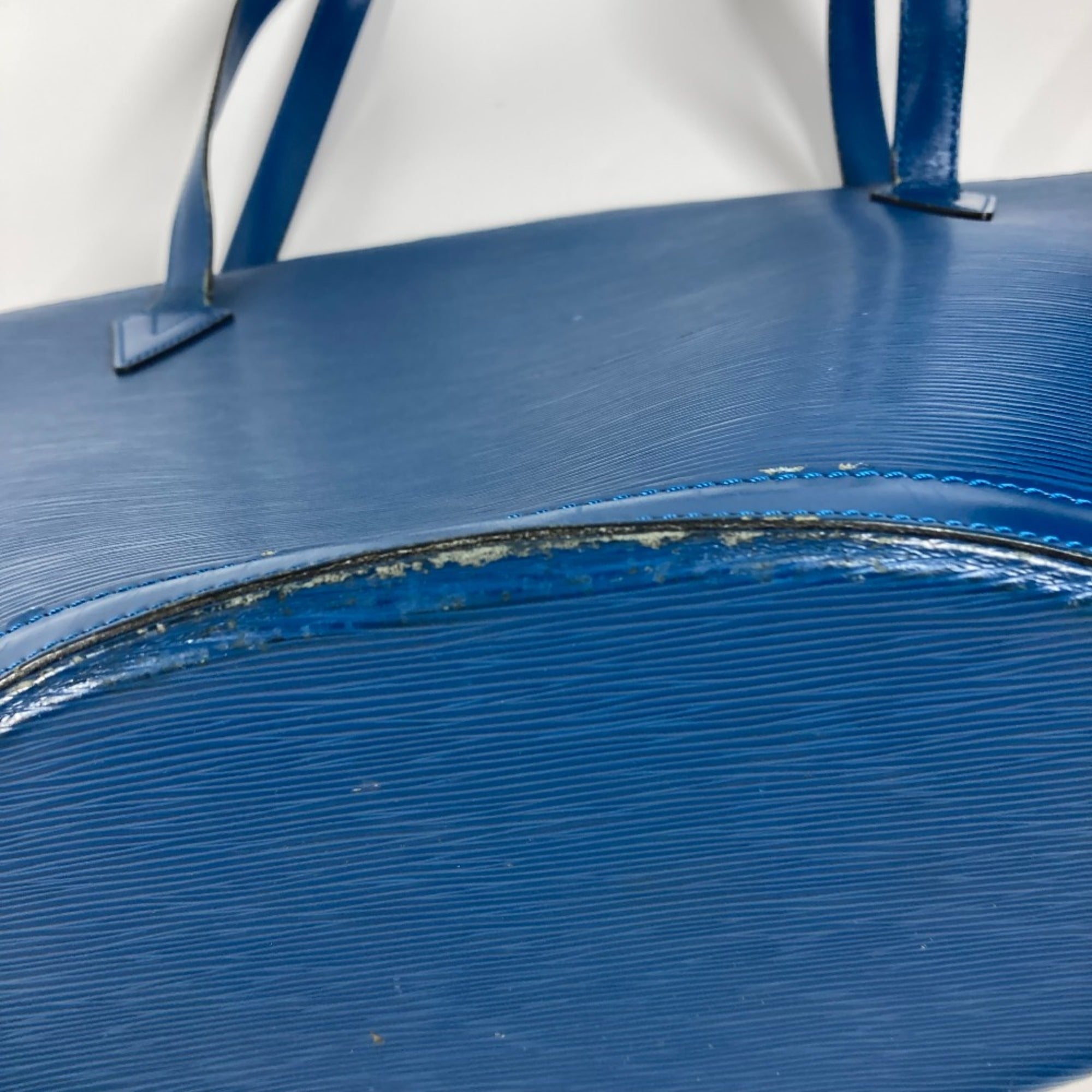 Louis Vuitton Blue Leather Tote Bag (Pre-Owned)