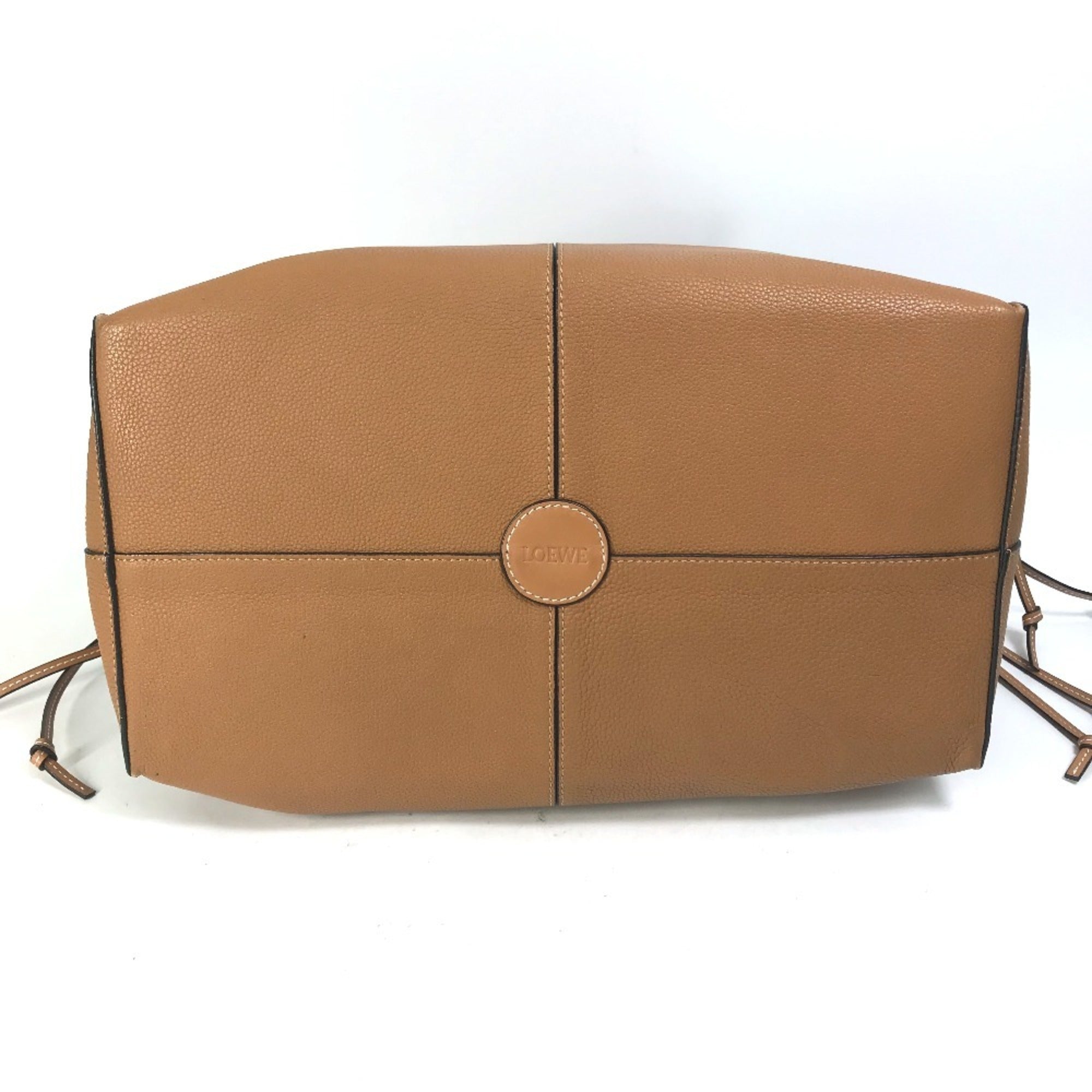Loewe Brown Camel Leather Shoulder Bag Tote Bag (Pre-Owned)