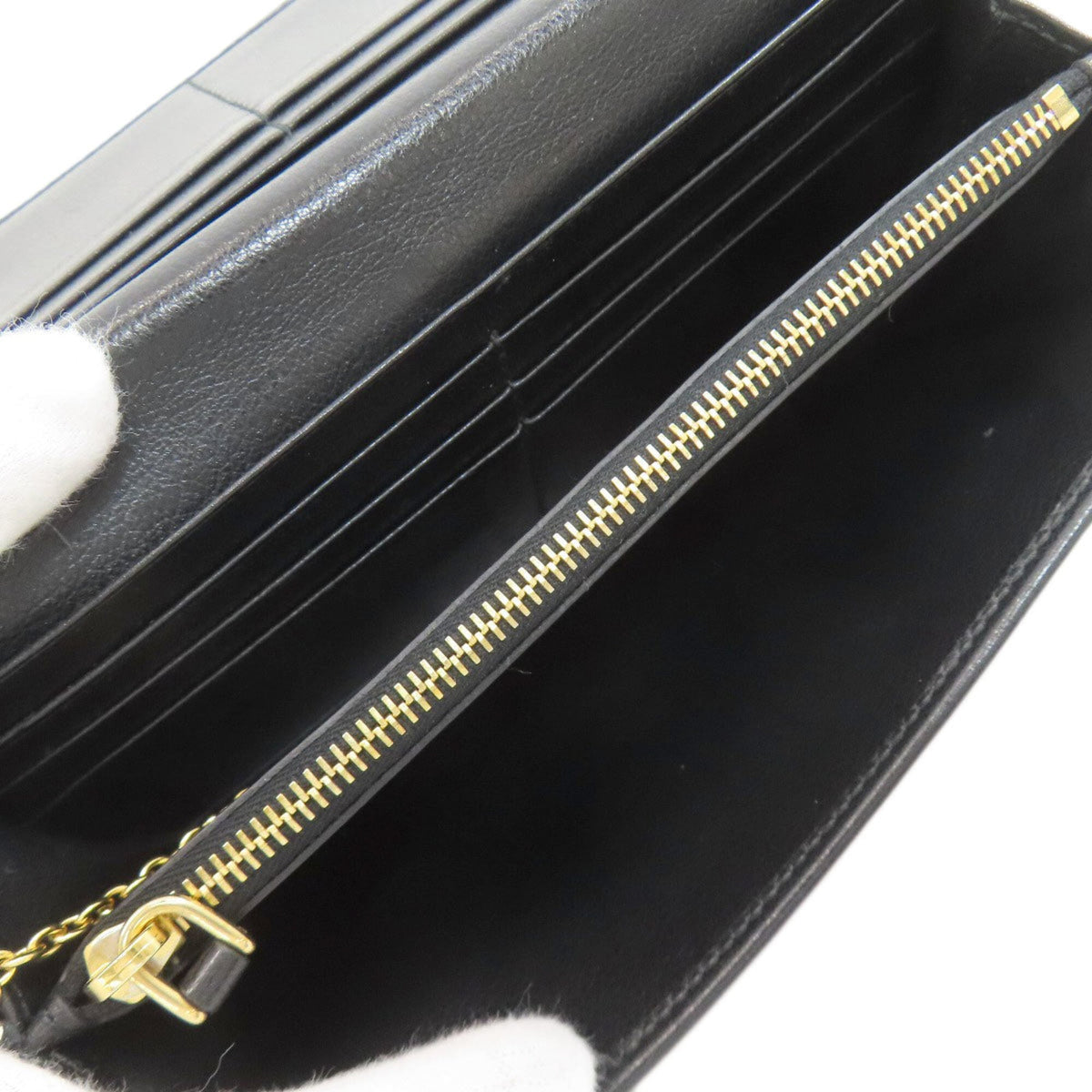 Prada Black Leather Long Wallet (Bi-Fold) (Pre-Owned)