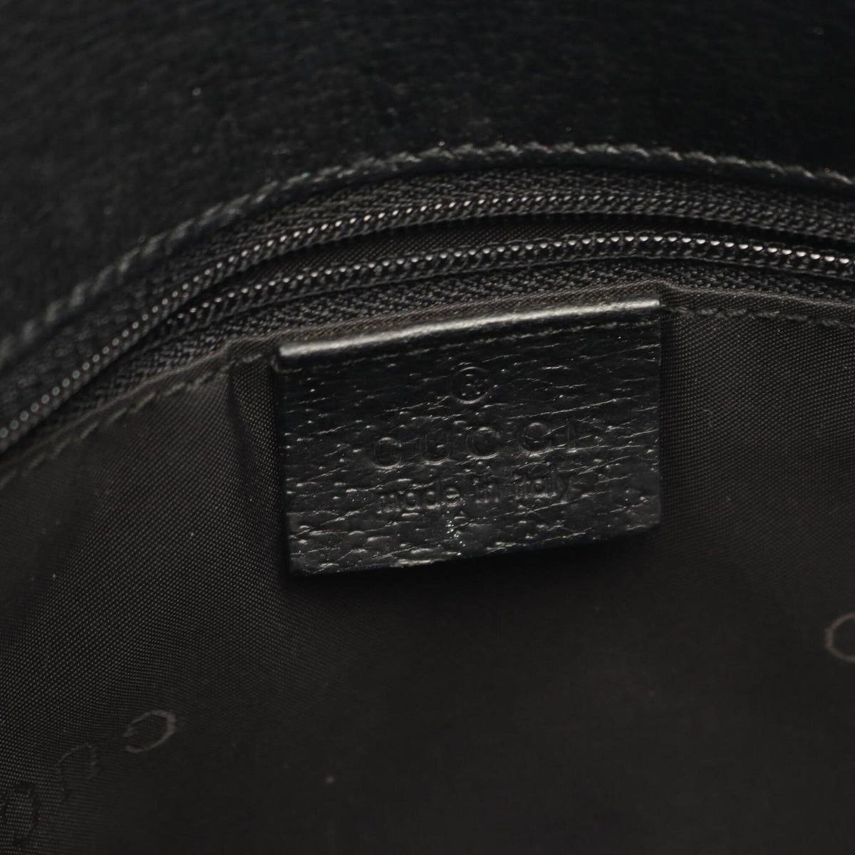 Gucci Black Nylon Leather Handbag Shoulder Bag (Pre-Owned)