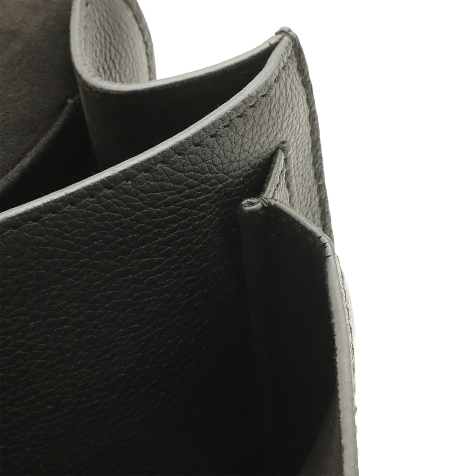 Louis Vuitton Noir Leather Pochette Shoulder Bag (Pre-Owned)