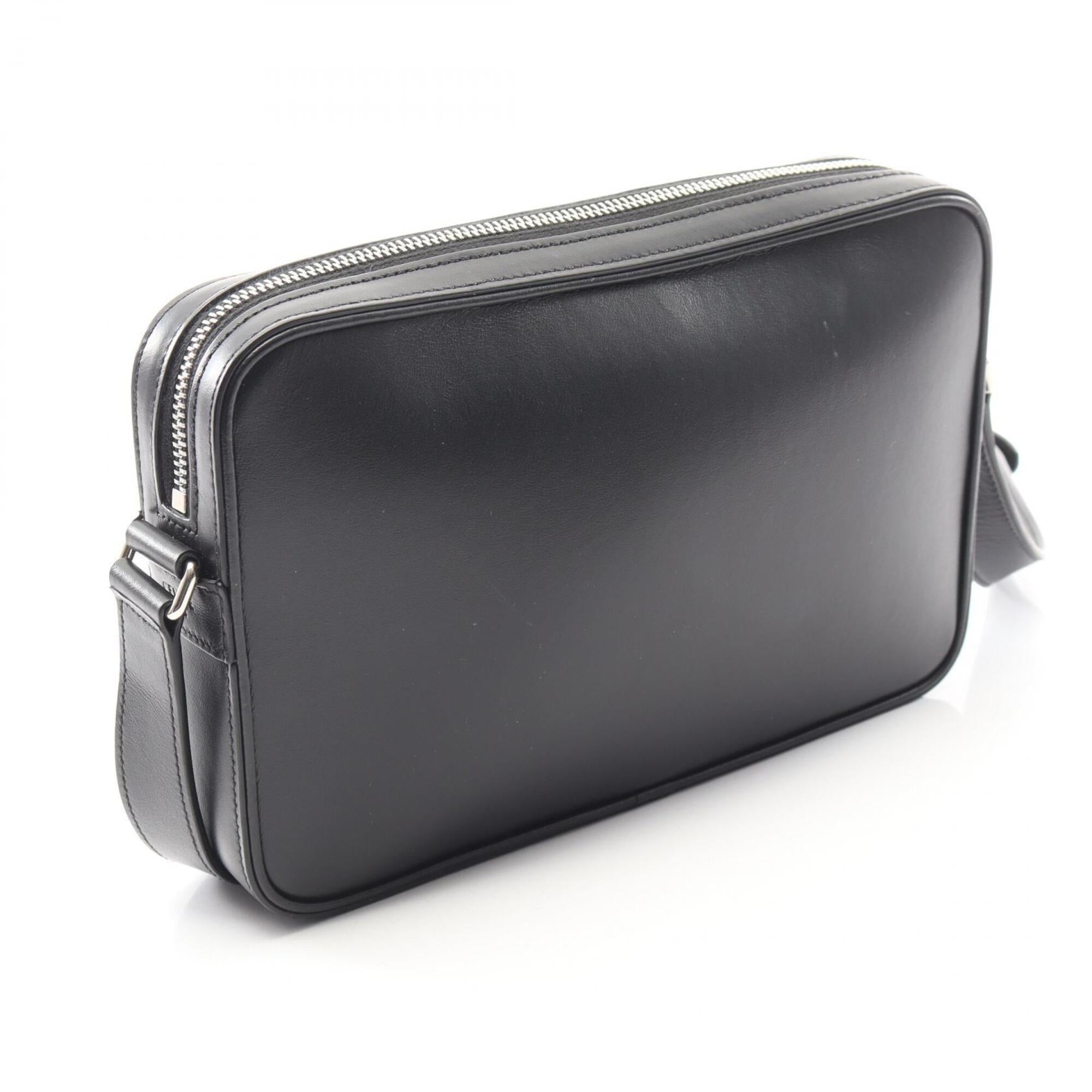 Celine Black Leather Handbag Messenger Bag Shoulder Bag (Pre-Owned)