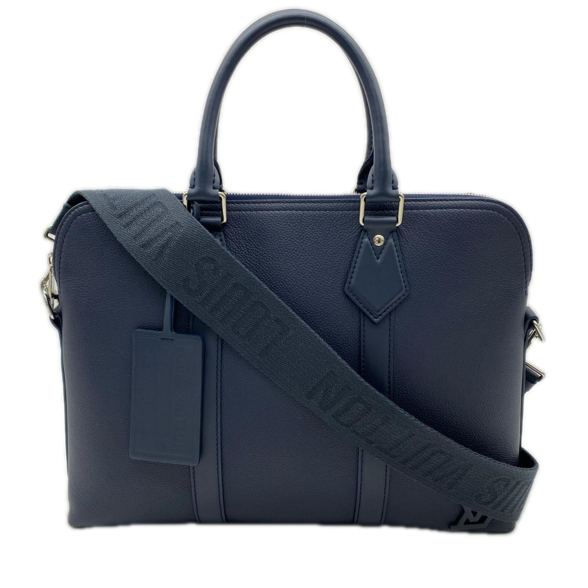 Louis Vuitton Navy Briefcase Handbag (Pre-Owned)