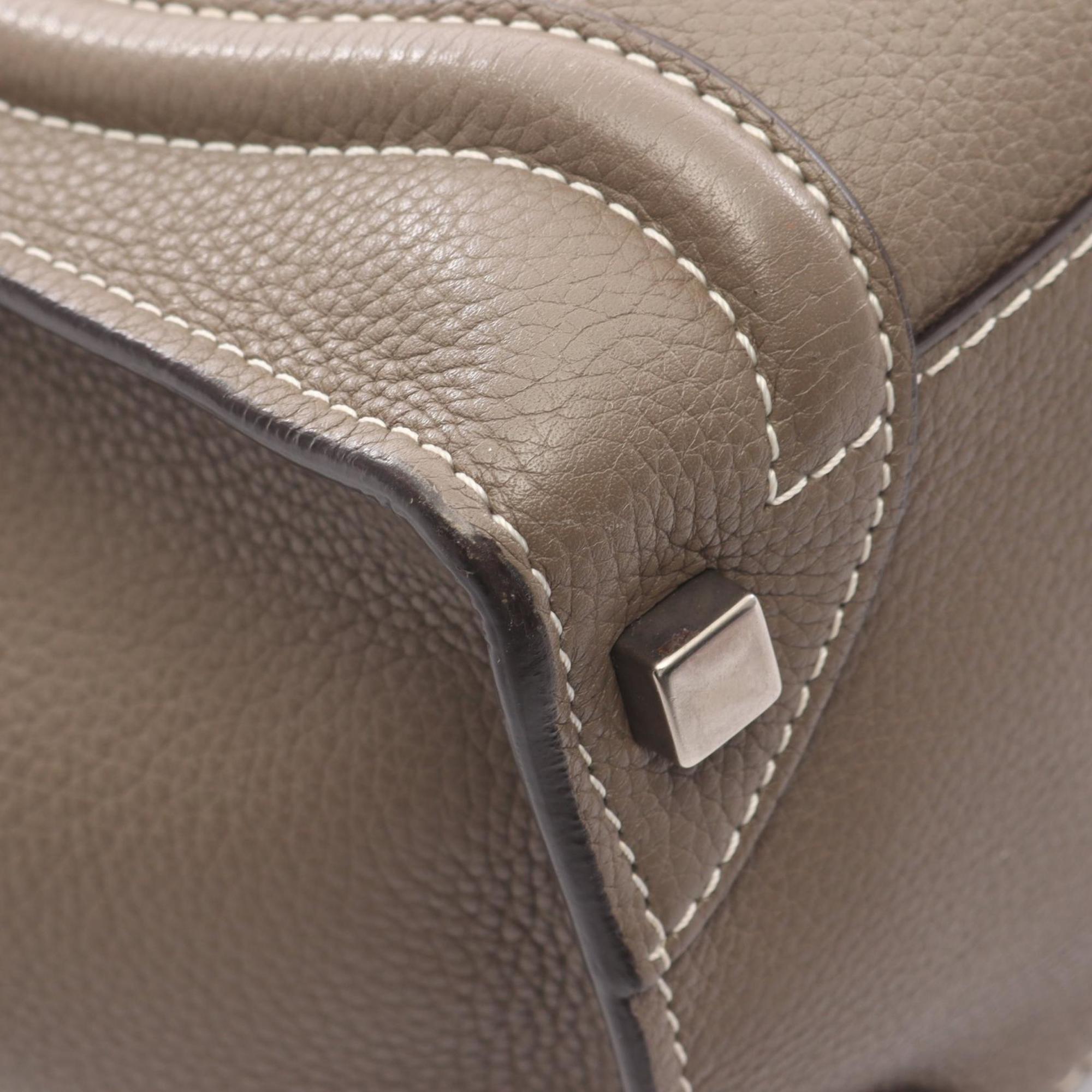 Celine Gray Leather Handbag Tote Bag (Pre-Owned)