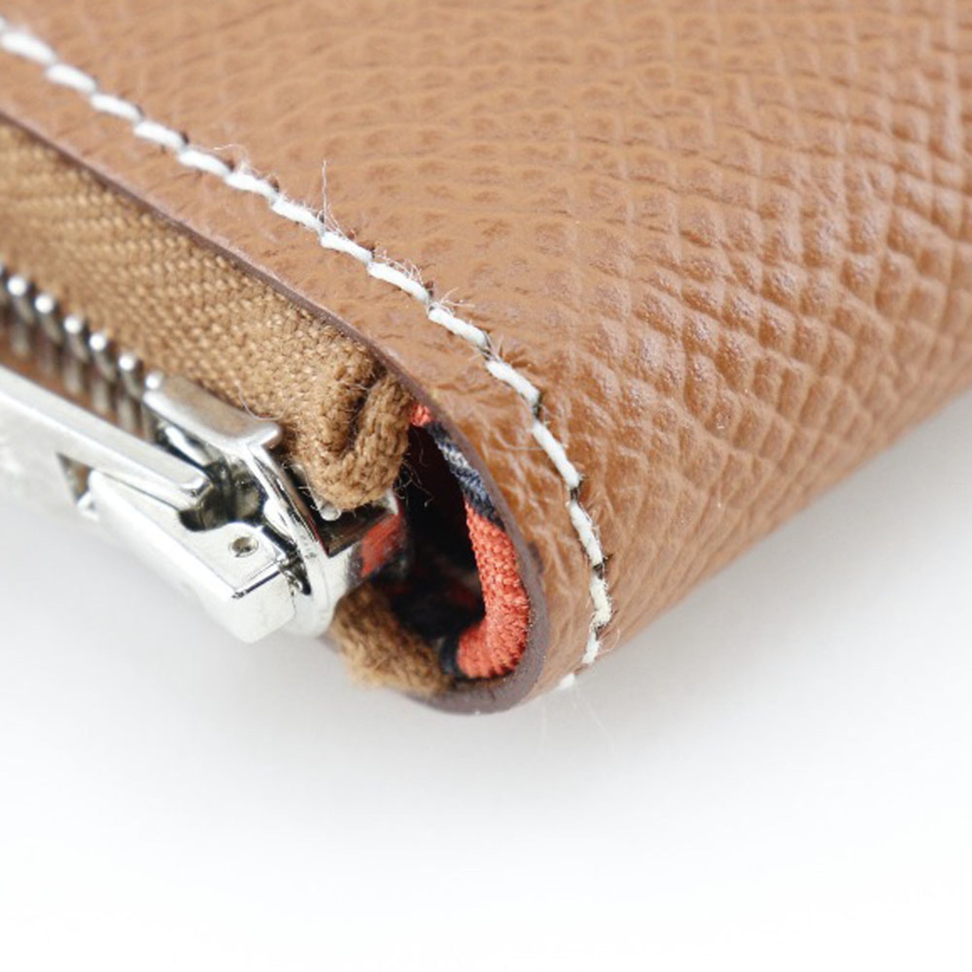 Hermes Brown Epsom Leather Long Bill Wallet (Bi-Fold) (Pre-Owned)