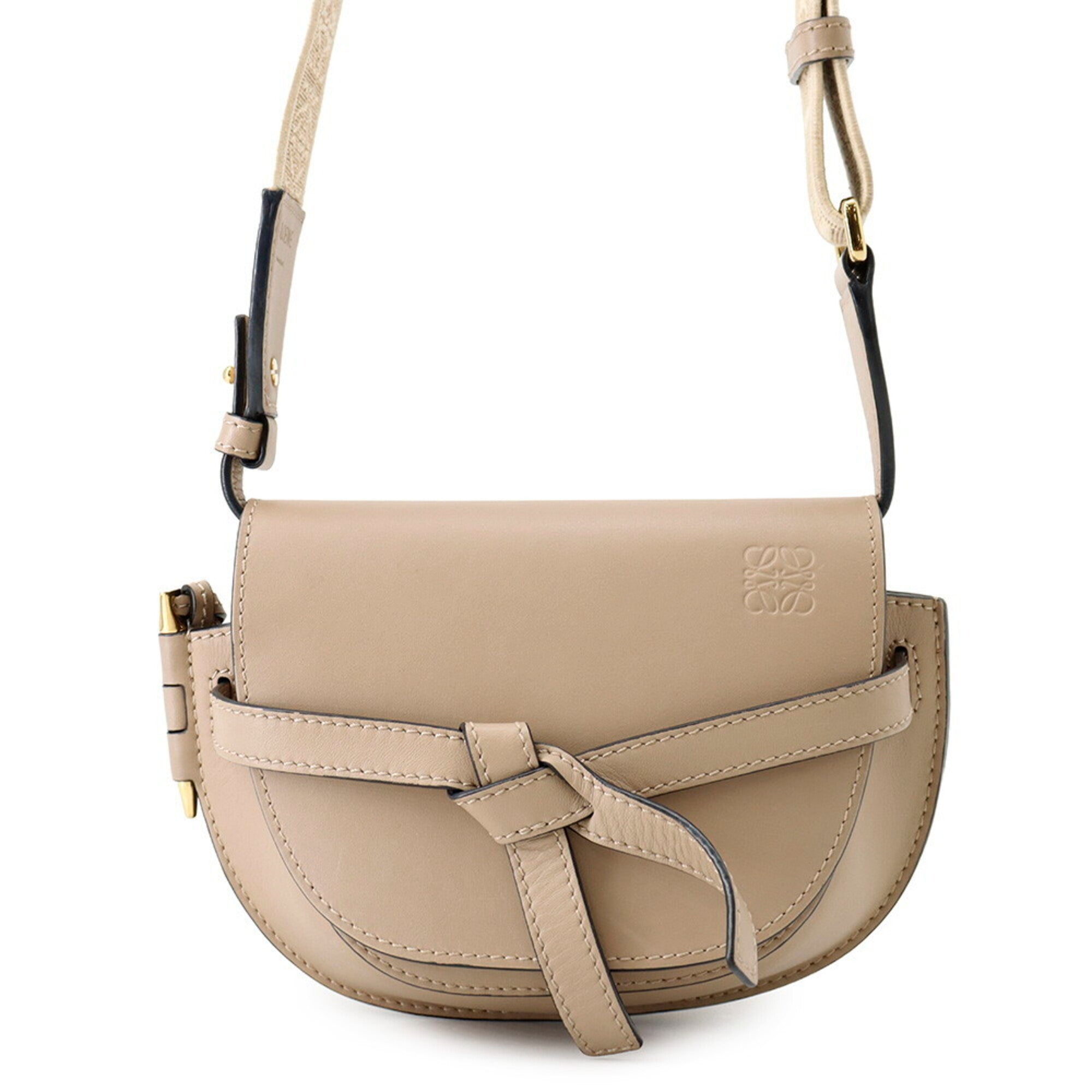 Loewe Sand Leather Shoulder Bag (Pre-Owned)