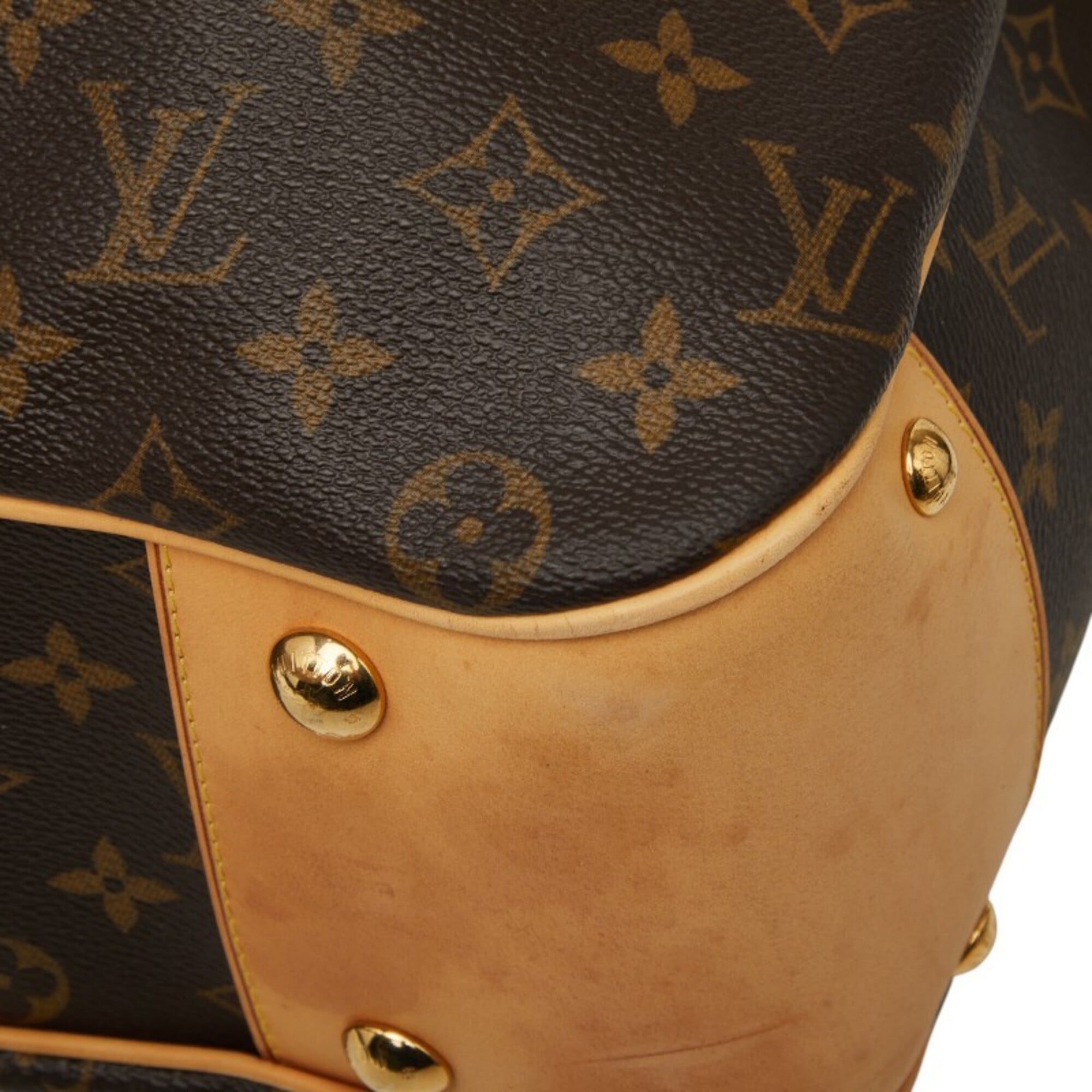 Louis Vuitton Brown Pvc Leather Handbag Tote Bag (Pre-Owned)