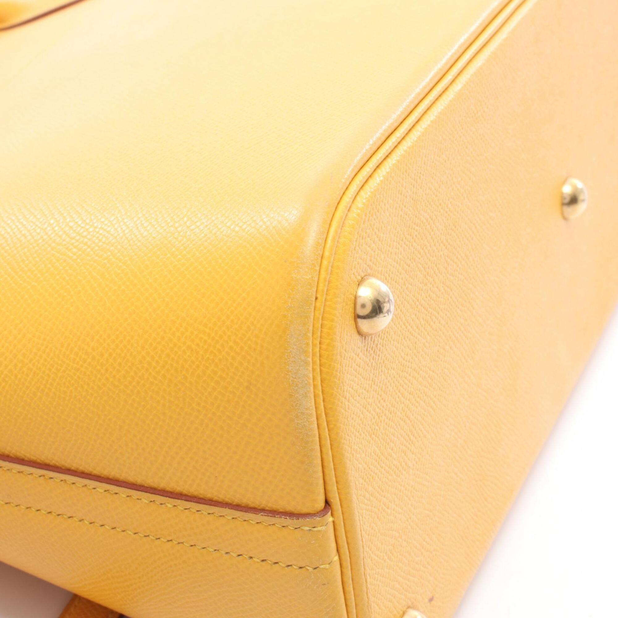Hermes Yellow Courchevel Leather Handbag (Pre-Owned)