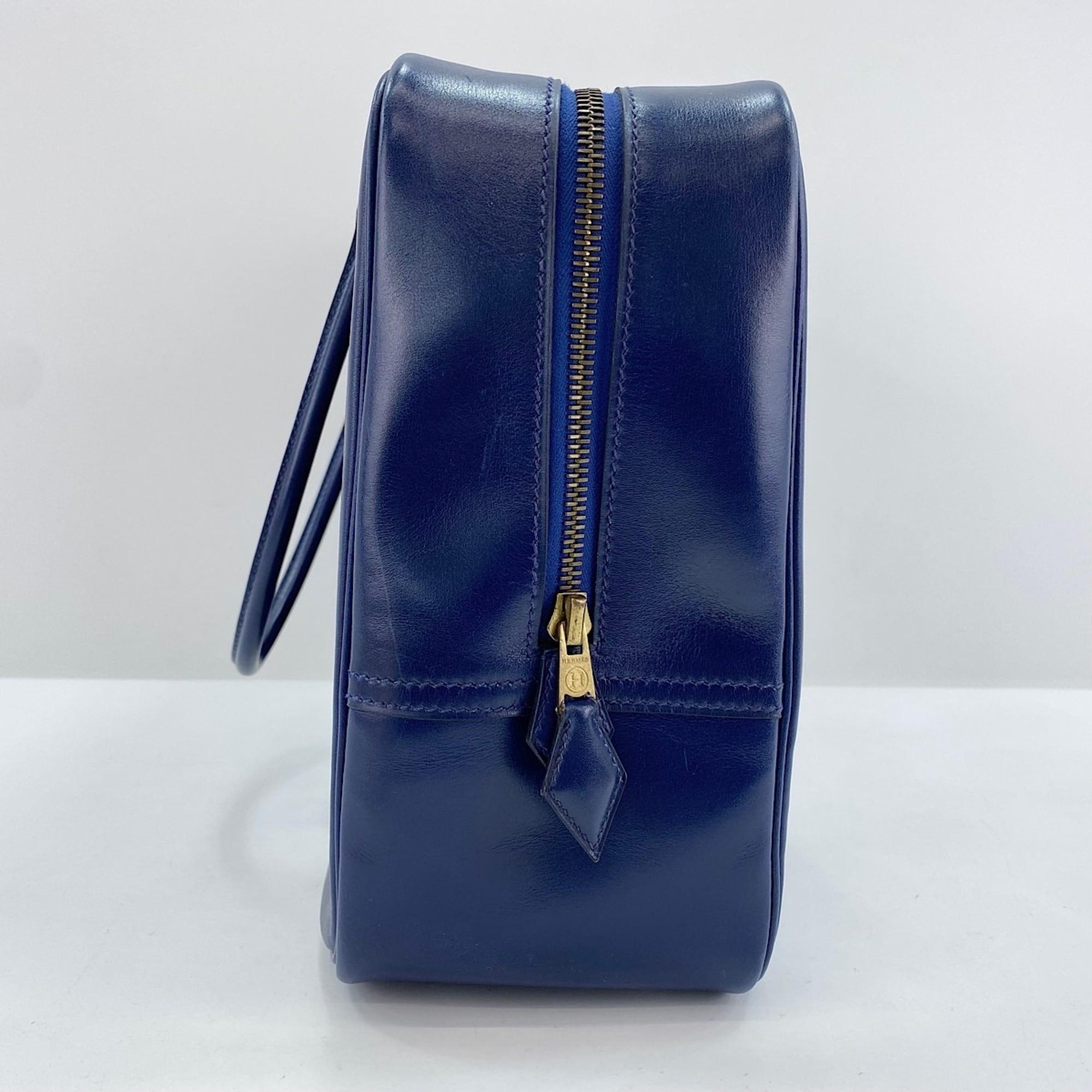 Hermes Plume Navy Handbag (Pre-Owned)