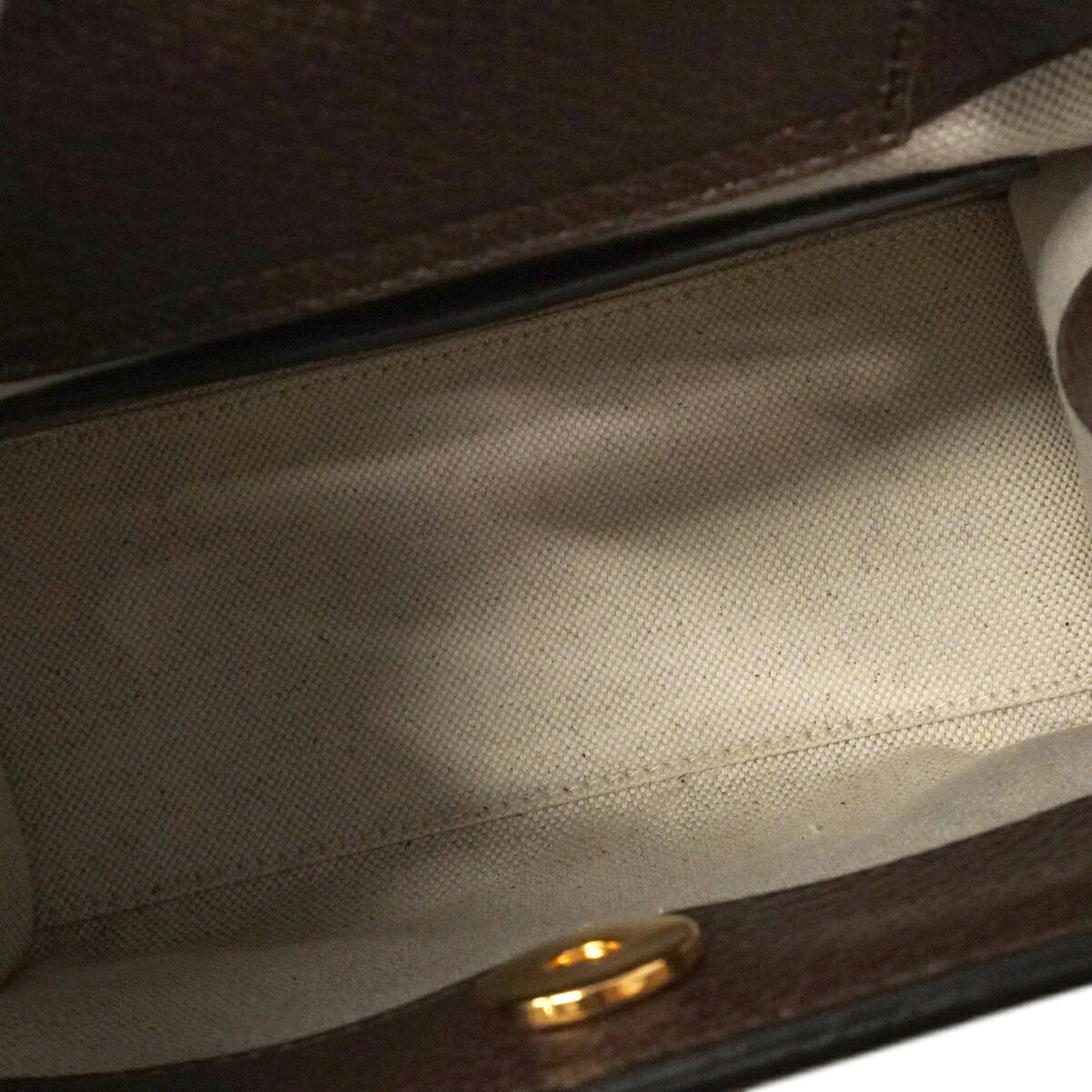 Gucci Brown Canvas Leather Handbag (Pre-Owned)