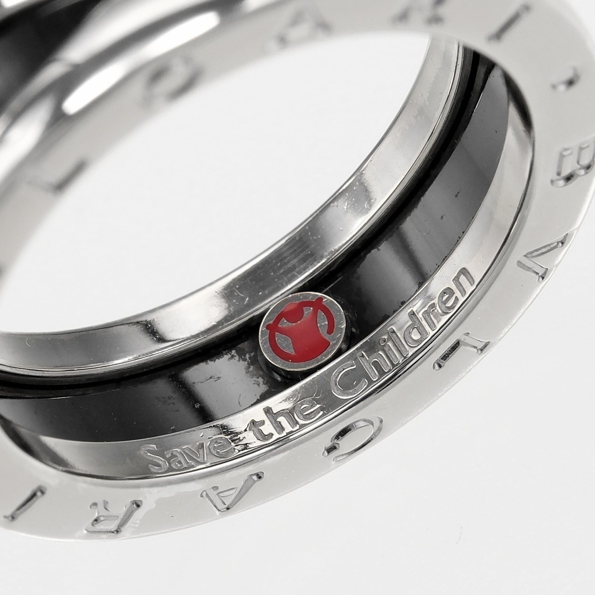 Bvlgari B.Zero1 Ceramic Silver 925 Band Ring (Pre-Owned)