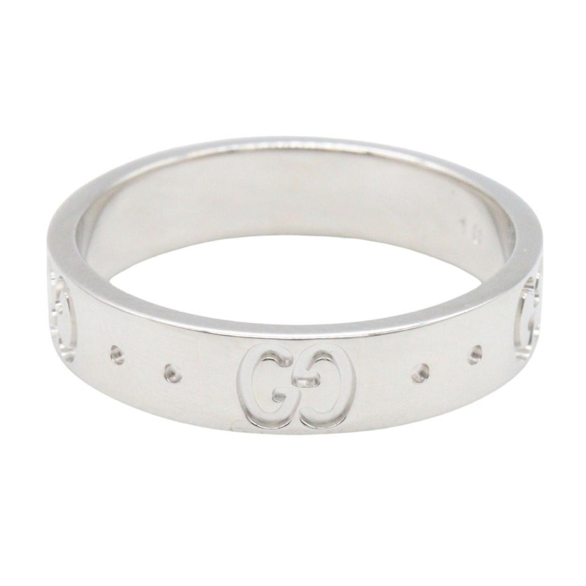 Gucci Silver White Gold (18K) Band Ring (Pre-Owned)