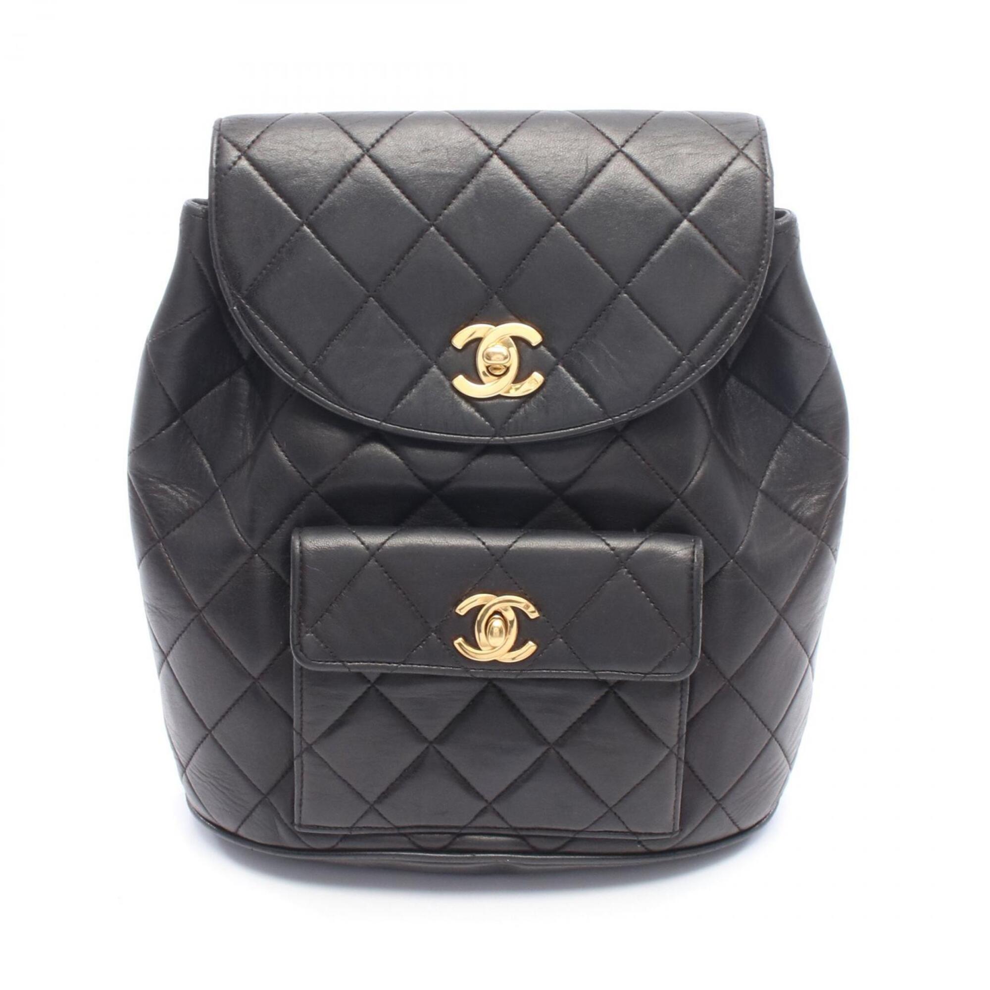 Chanel Black Leather Backpack (Pre-Owned)