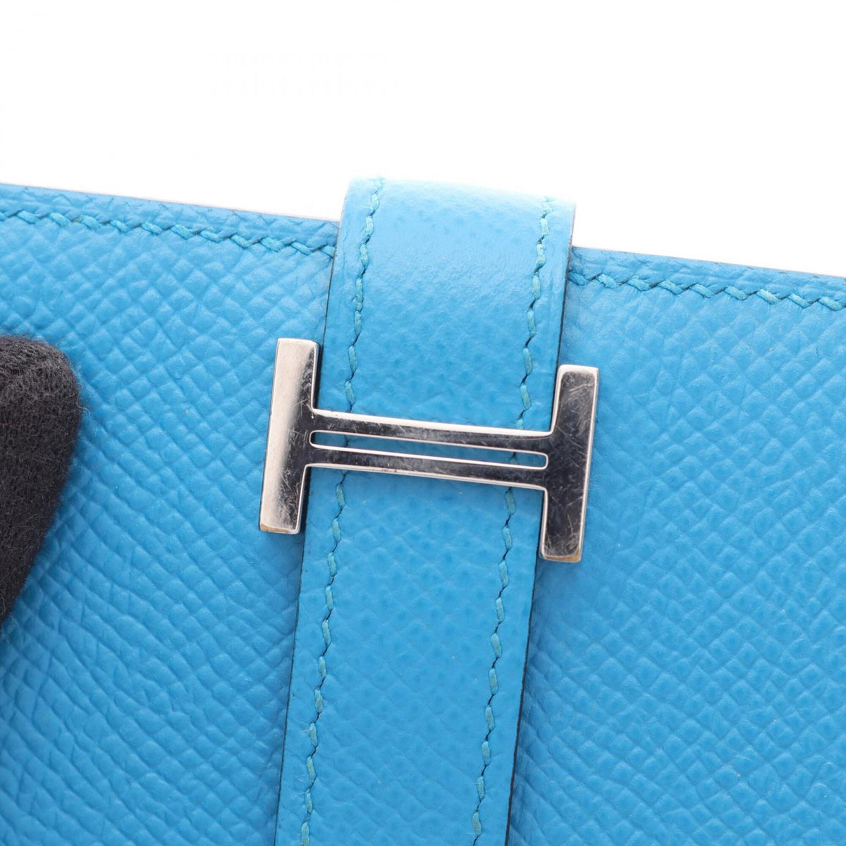 Hermes Blue Epsom Leather Wallet (Bi-Fold) (Pre-Owned)
