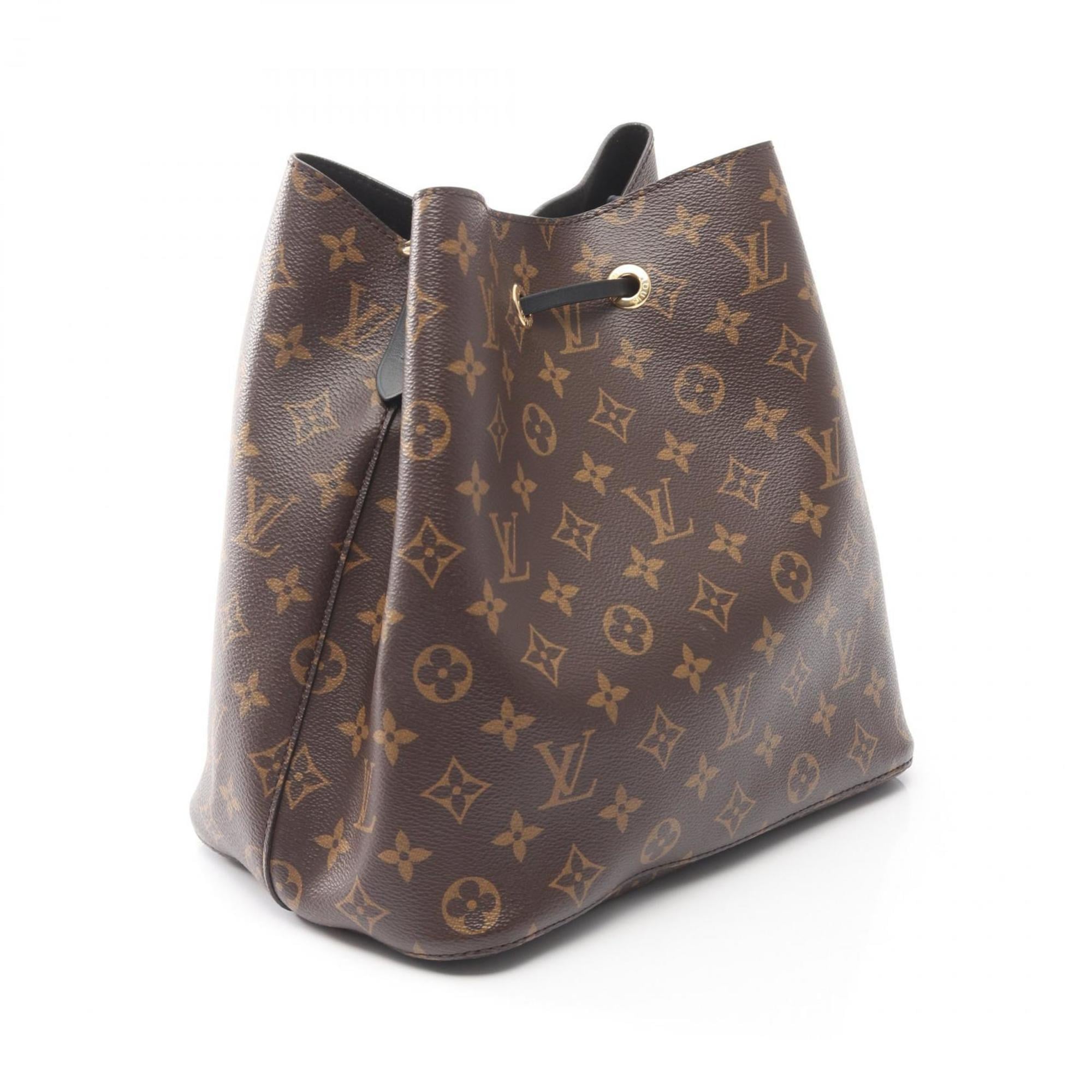 Louis Vuitton Black Brown Noir Coated Canvas Leather Handbag Shoulder Bag (Pre-Owned)