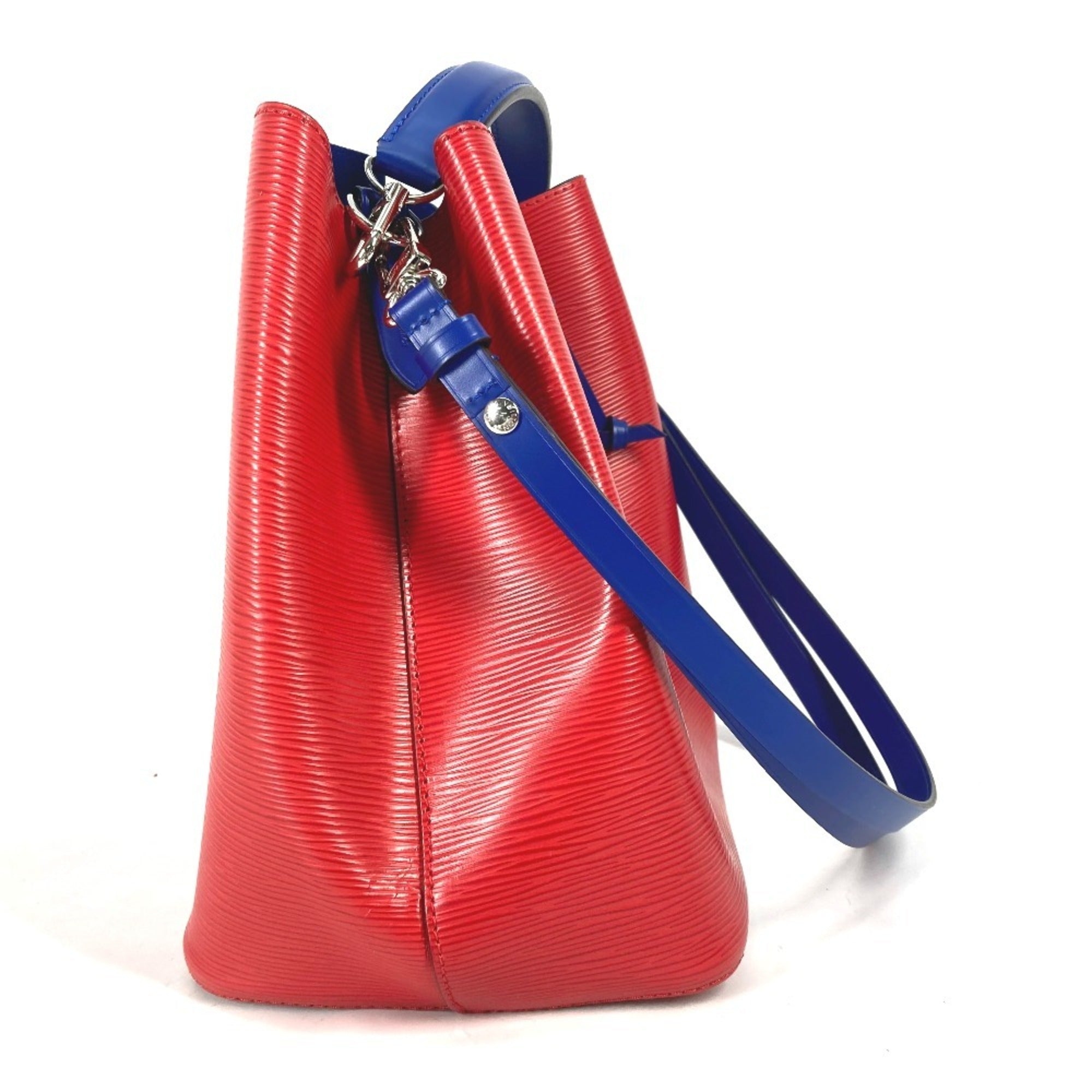 Louis Vuitton Epi Bicolor Blue Coquelicots Red Color Epi Leather Handbag Shoulder Bag (Pre-Owned)