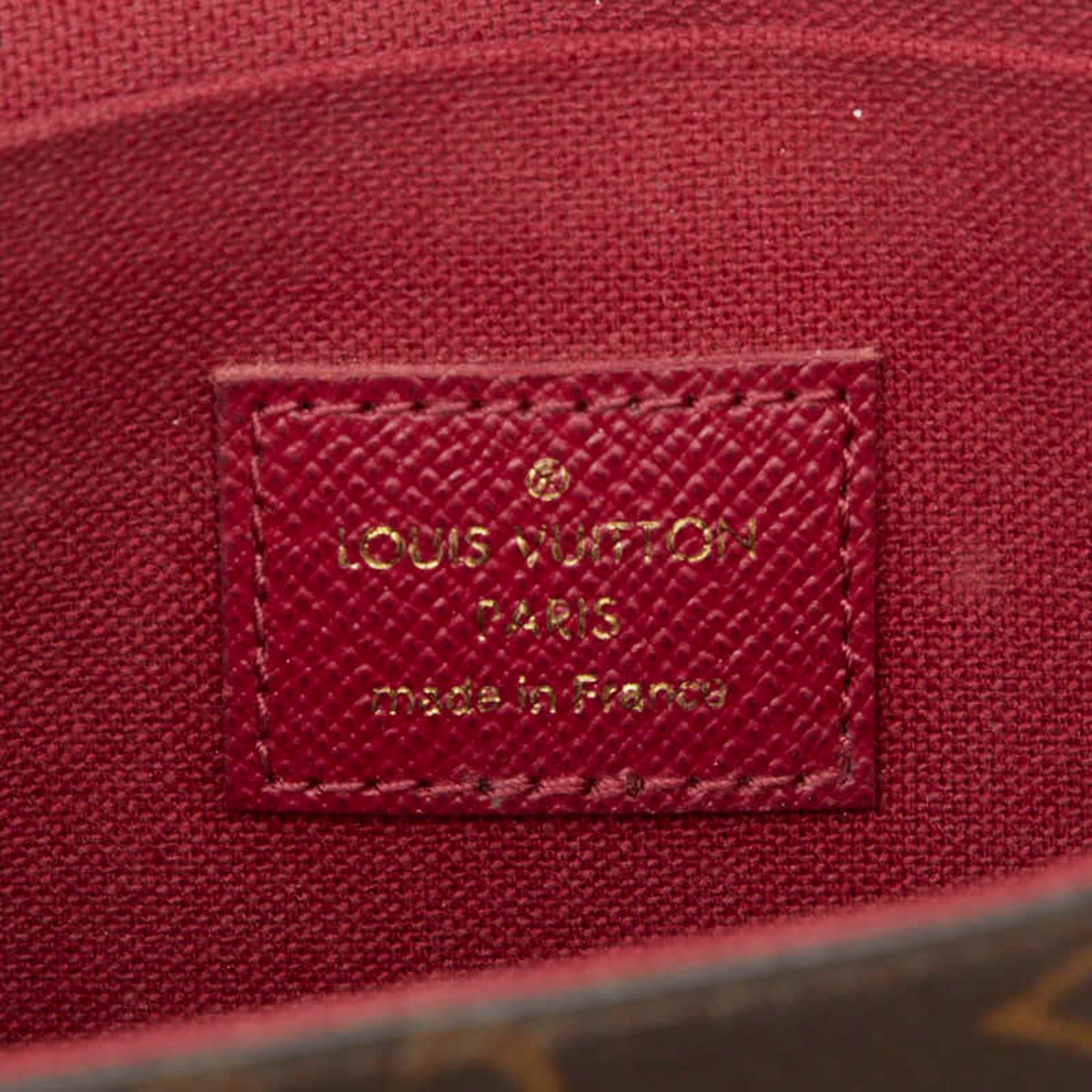 Louis Vuitton Brown Fuchsia Monogram Monogram Pochette Shoulder Bag (Pre-Owned)