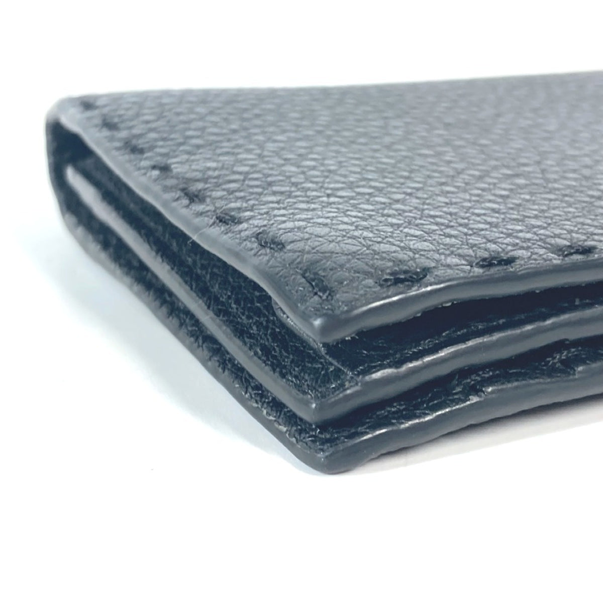 Fendi Black Leather Long Wallet (Bi-Fold) (Pre-Owned)