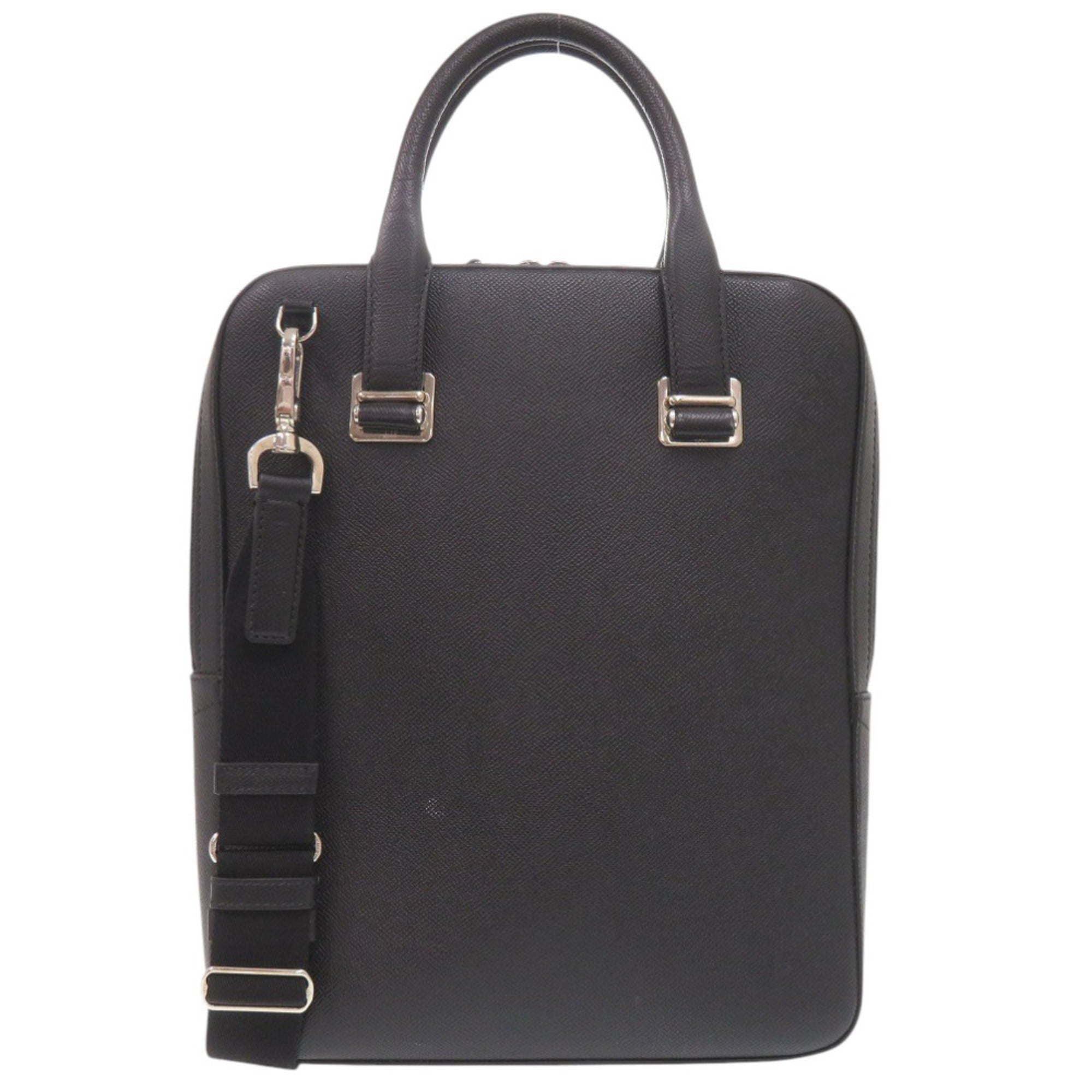 Dunhill Black Leather Shoulder Bag (Pre-Owned)