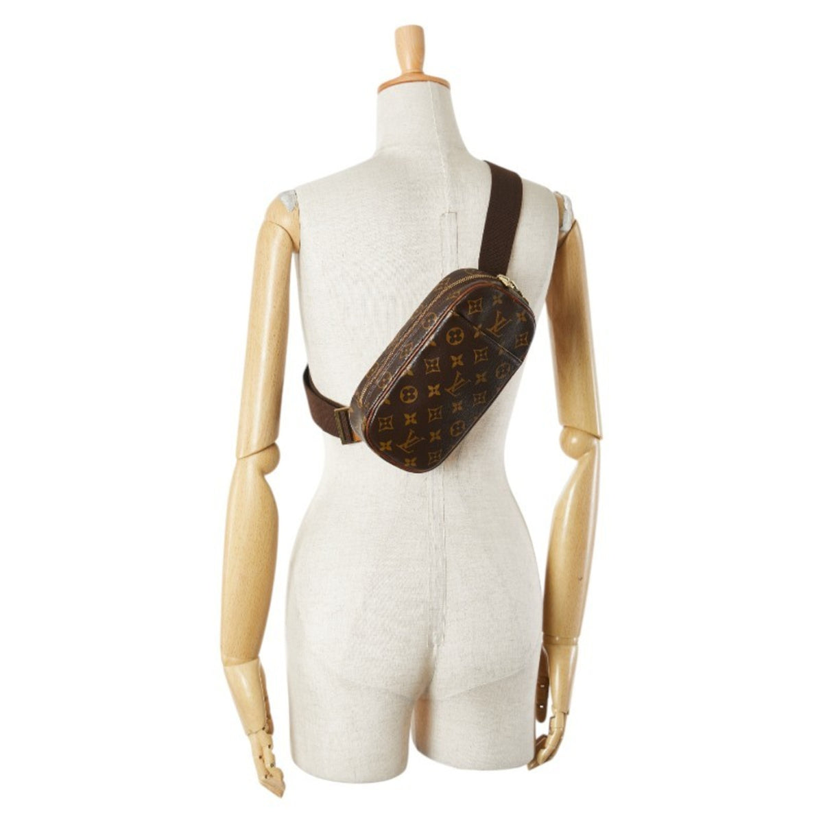 Louis Vuitton Monogram Brown Pvc Leather Sling Bag (Pre-Owned)