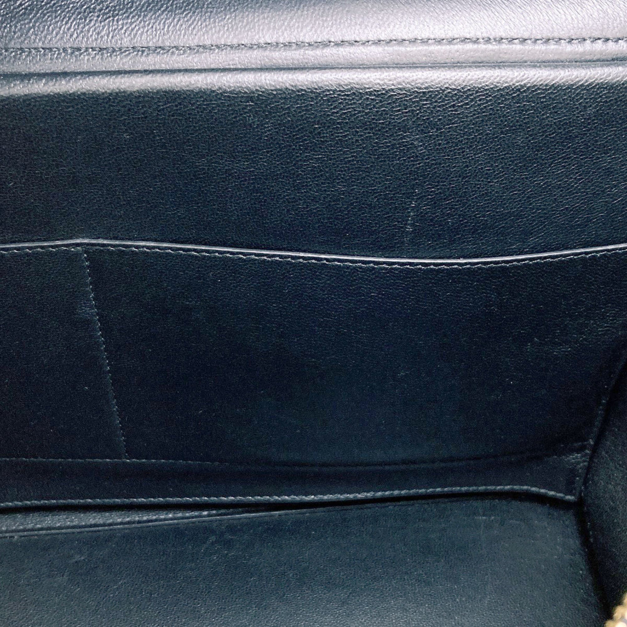 Celine Trapeze Black White Leather Handbag (Pre-Owned)