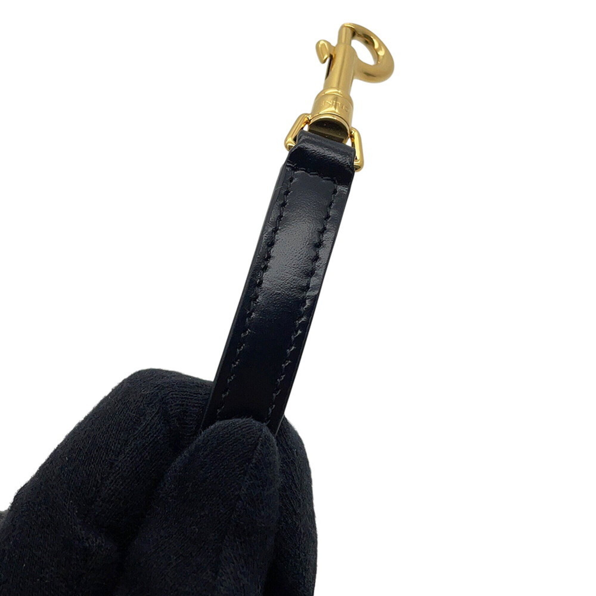 Celine Black Leather Handbag Shoulder Bag (Pre-Owned)