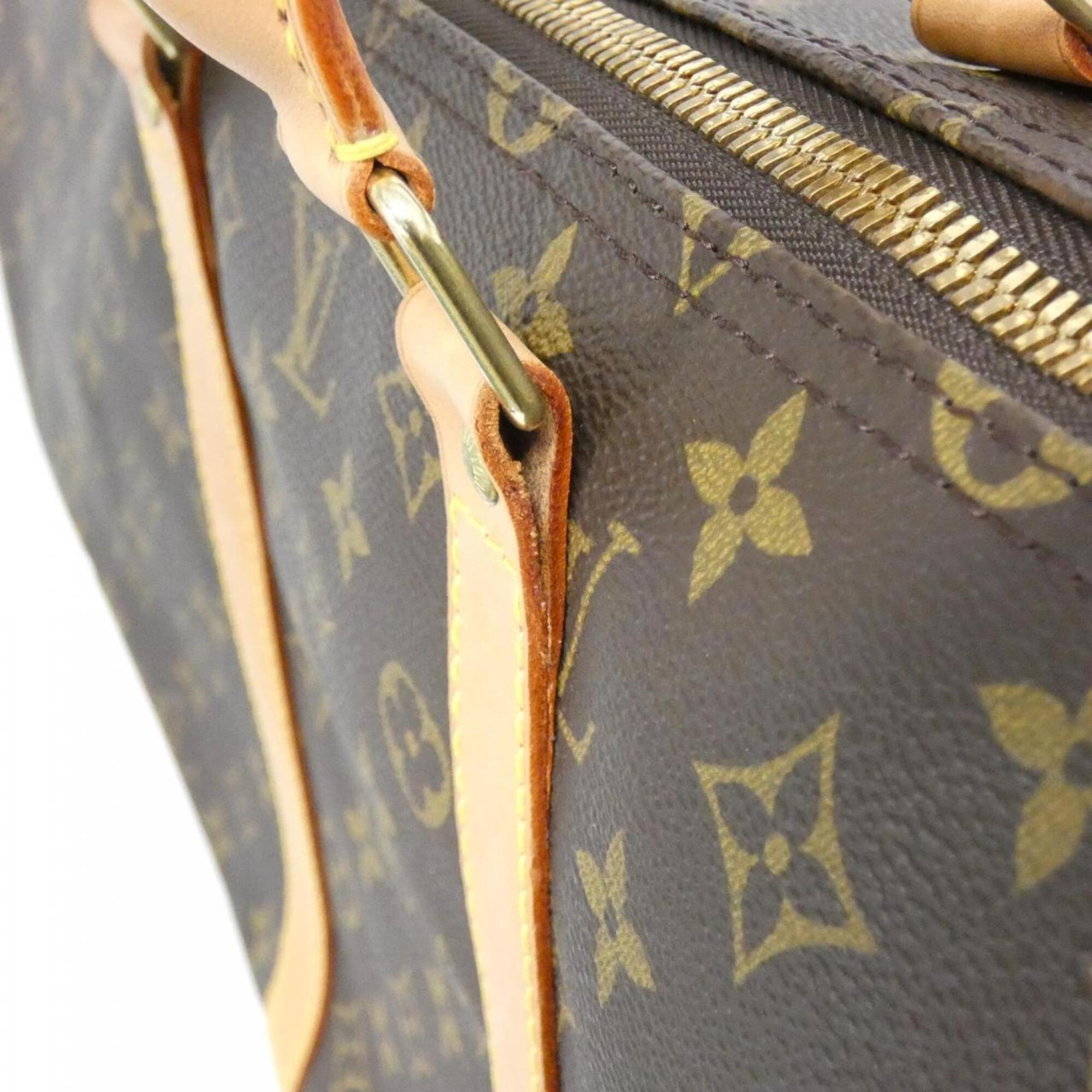 Louis Vuitton Brown Coated Canvas Boston Bag (Pre-Owned)
