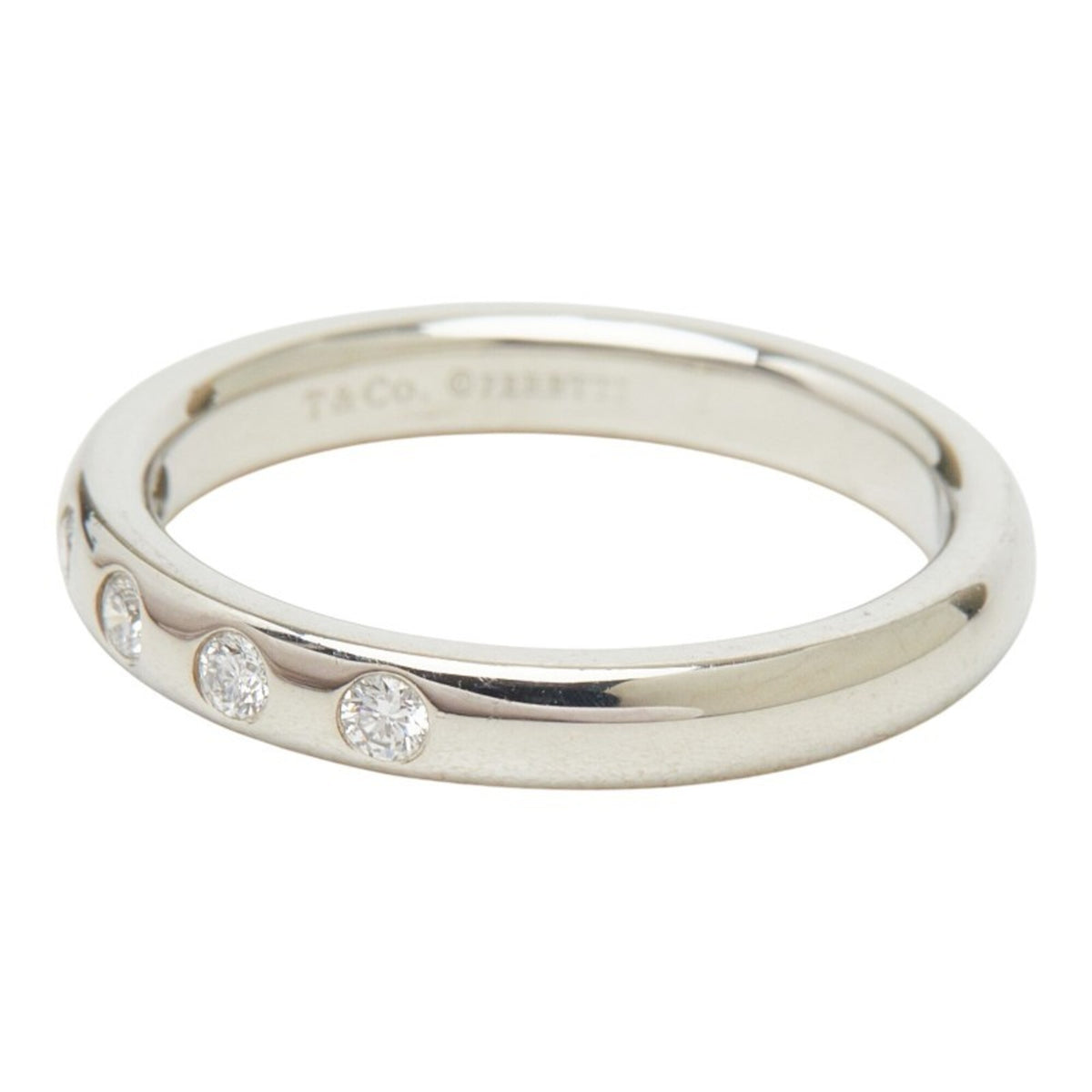 Tiffany Platinum Platinum 950 Band Ring (Pre-Owned)