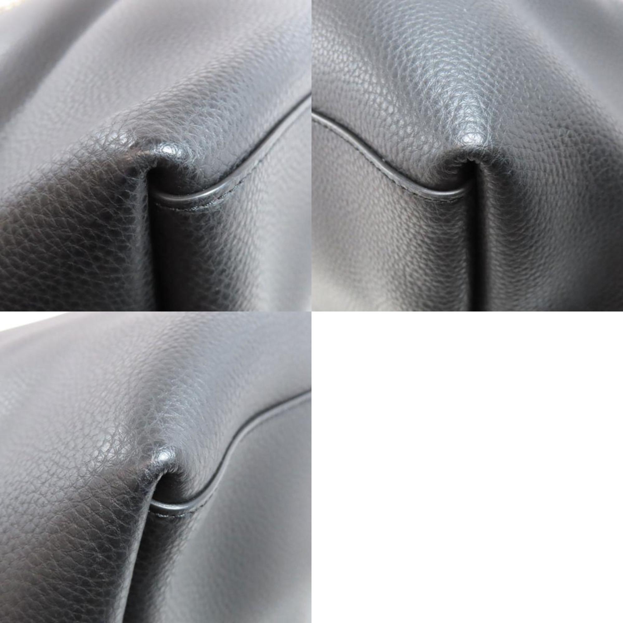 Coach Black Leather Tote Bag (Pre-Owned)