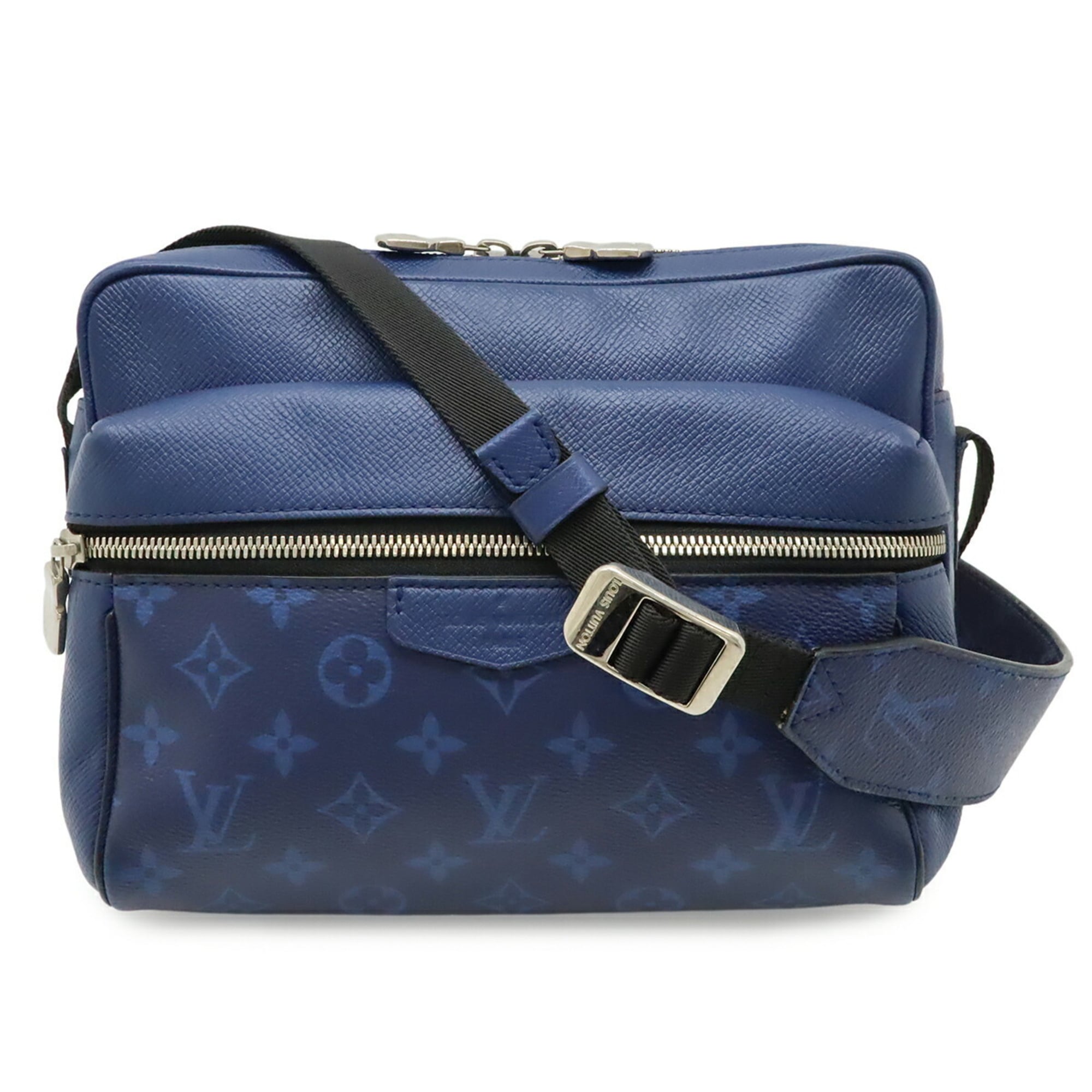 Louis Vuitton Cobalt Monogram Canvas Pvc Coated Canvas Taiga Leather Leather Messenger Bag Shoulder Bag (Pre-Owned)