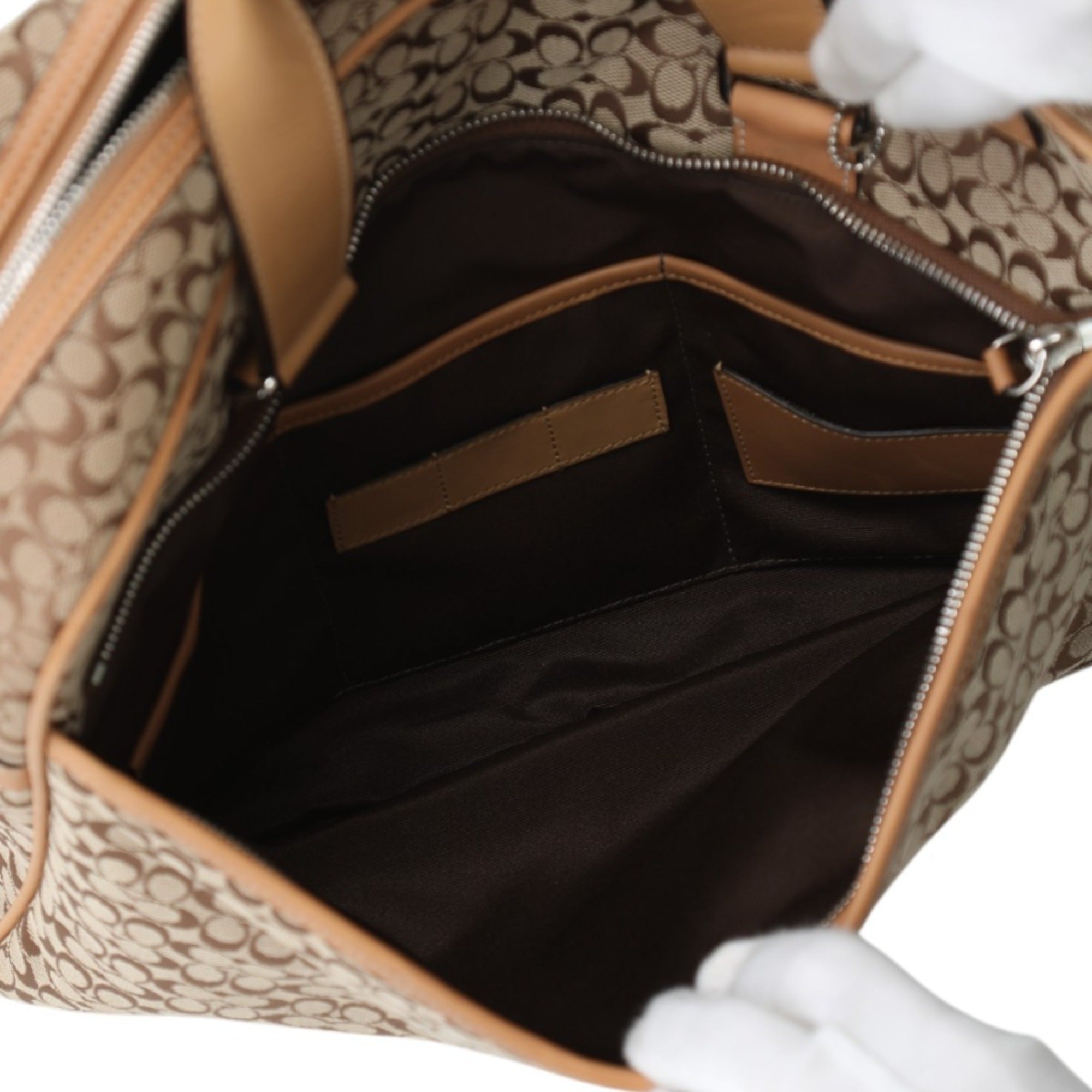 Coach Beige Canvas Briefcase (Pre-Owned)