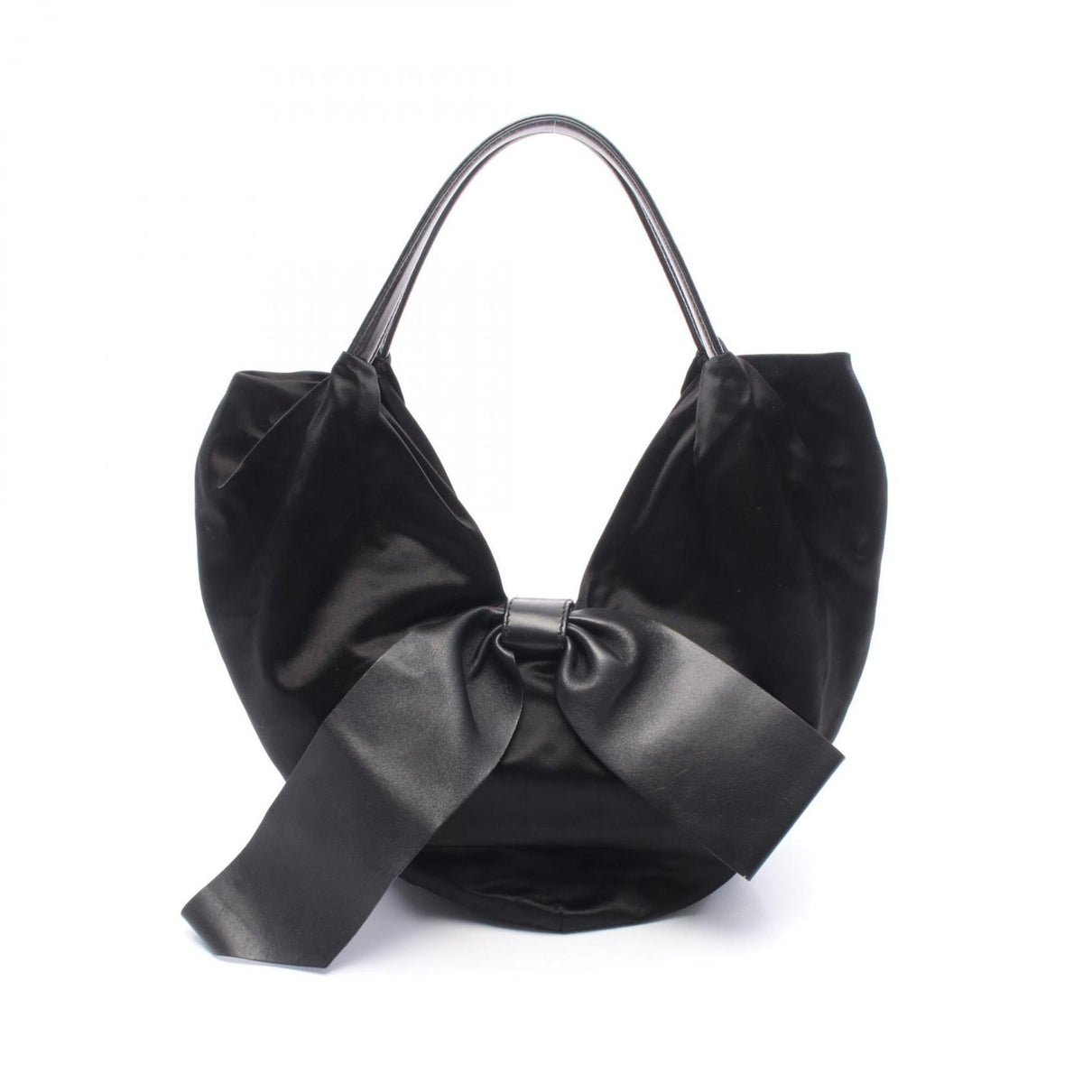 Valentino Black Nylon Leather Handbag Shoulder Bag (Pre-Owned)