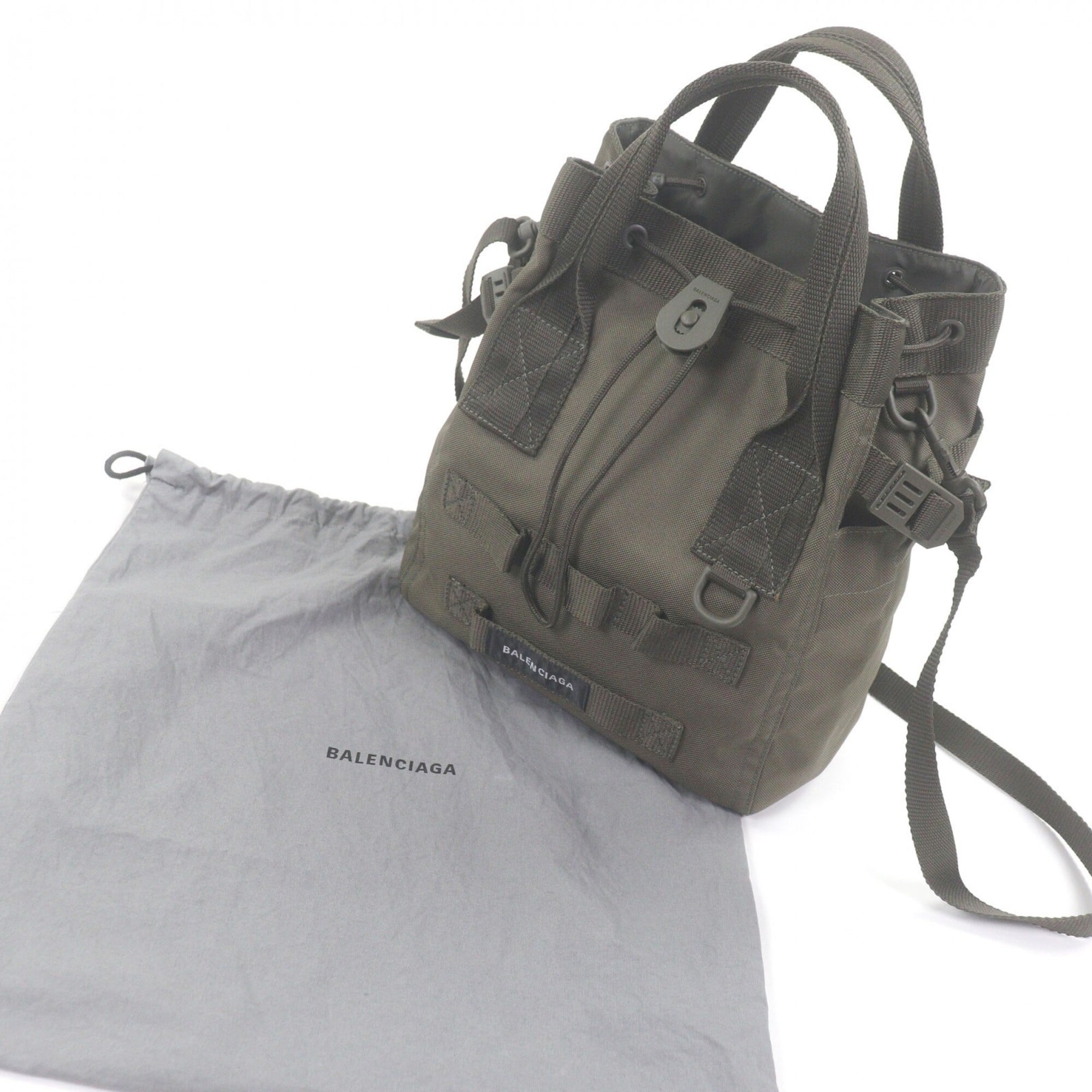 Balenciaga Khaki Polyamide Handbag Shoulder Bag (Pre-Owned)