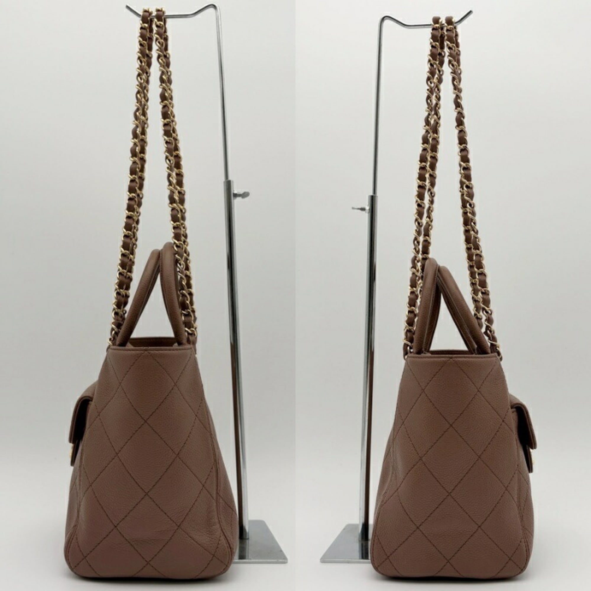 Chanel Brown Leather Shoulder Bag (Pre-Owned)